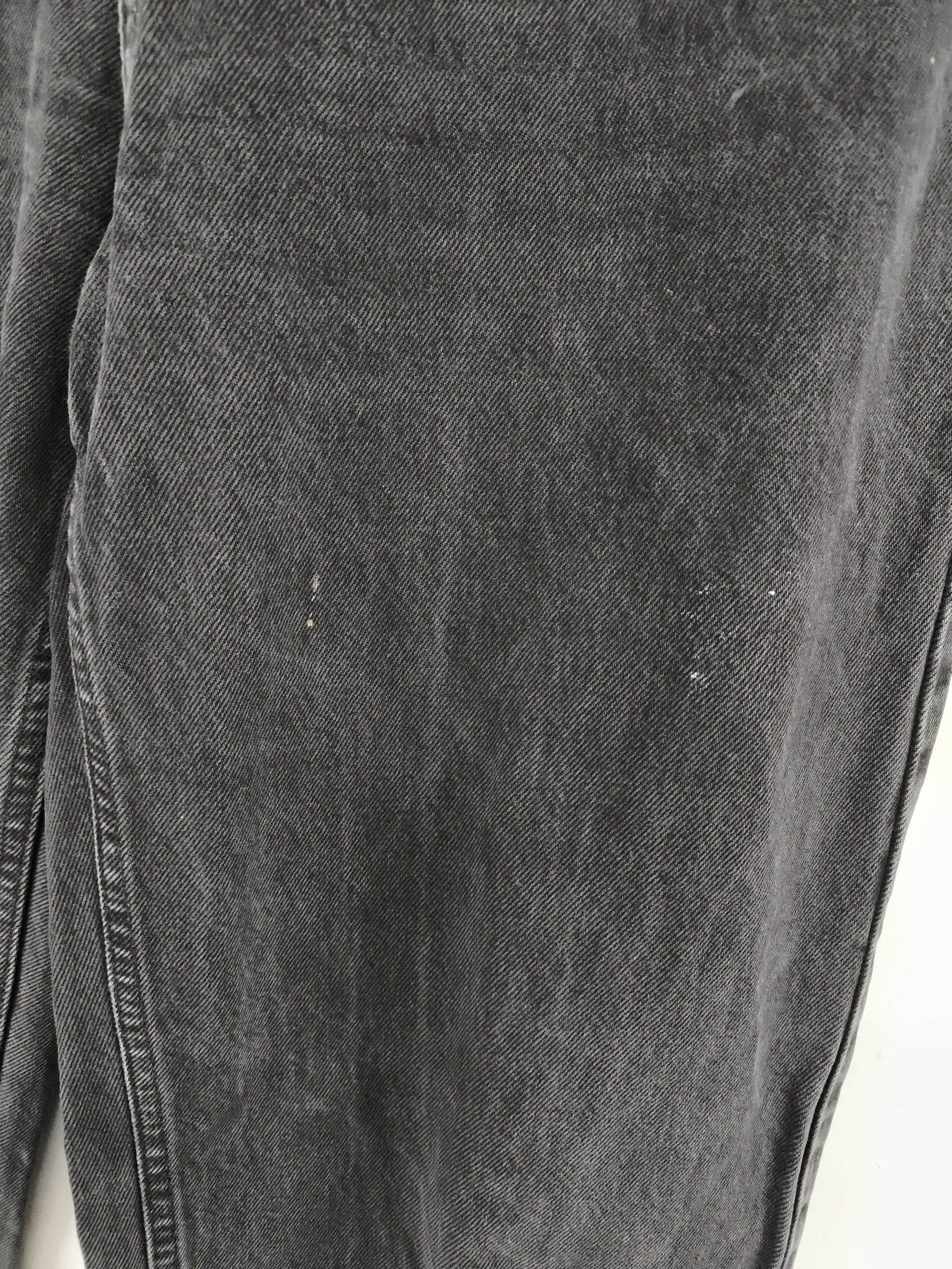 Topshop Men's Jeans W 28 in; L 32 in Black Cotton with Polyester Wide-Leg - Image 5