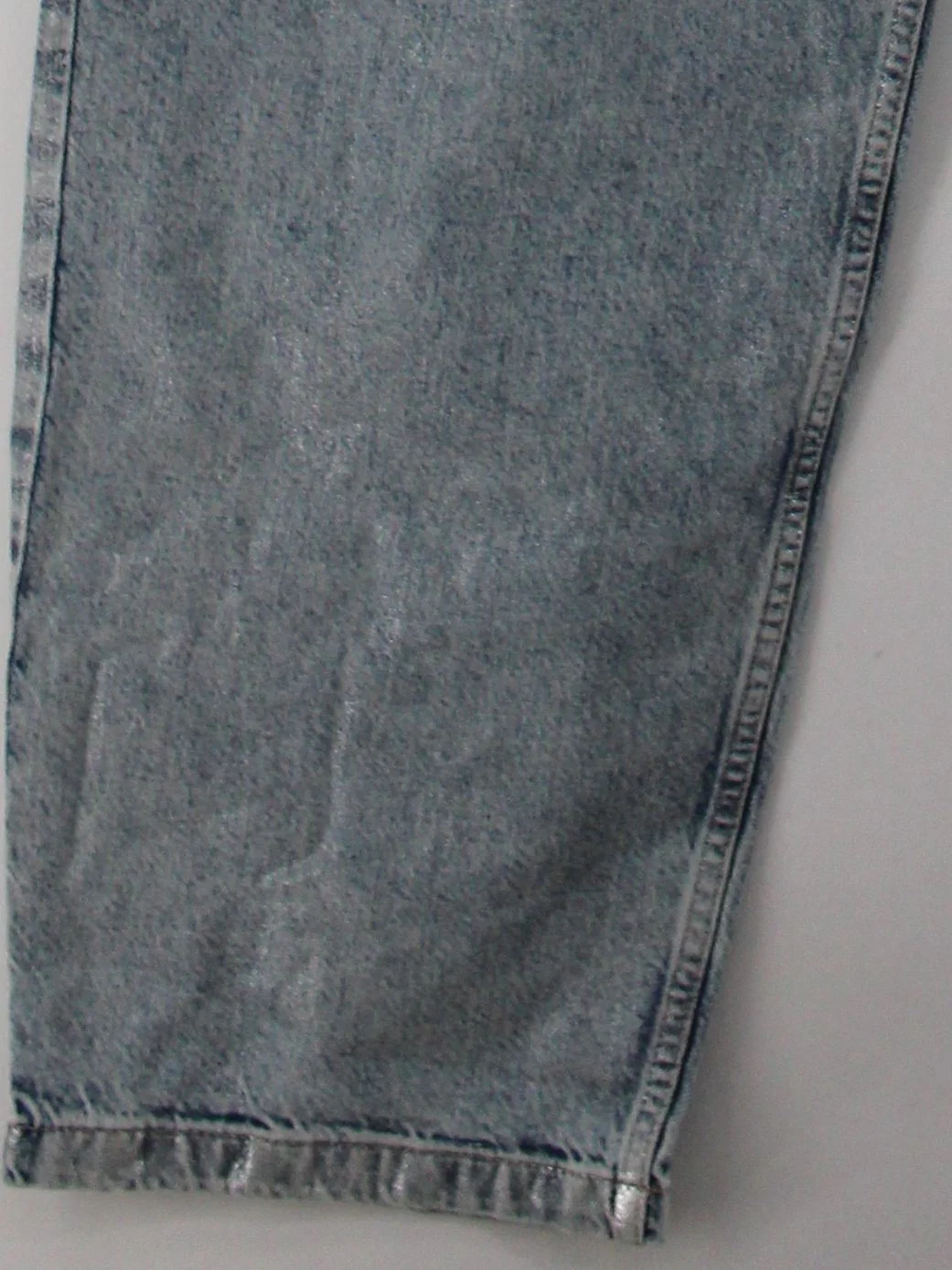 Topshop Men's Jeans W 34 in; L 34 in Blue Cotton with Polyester, Cotton Wide-Leg - Image 4