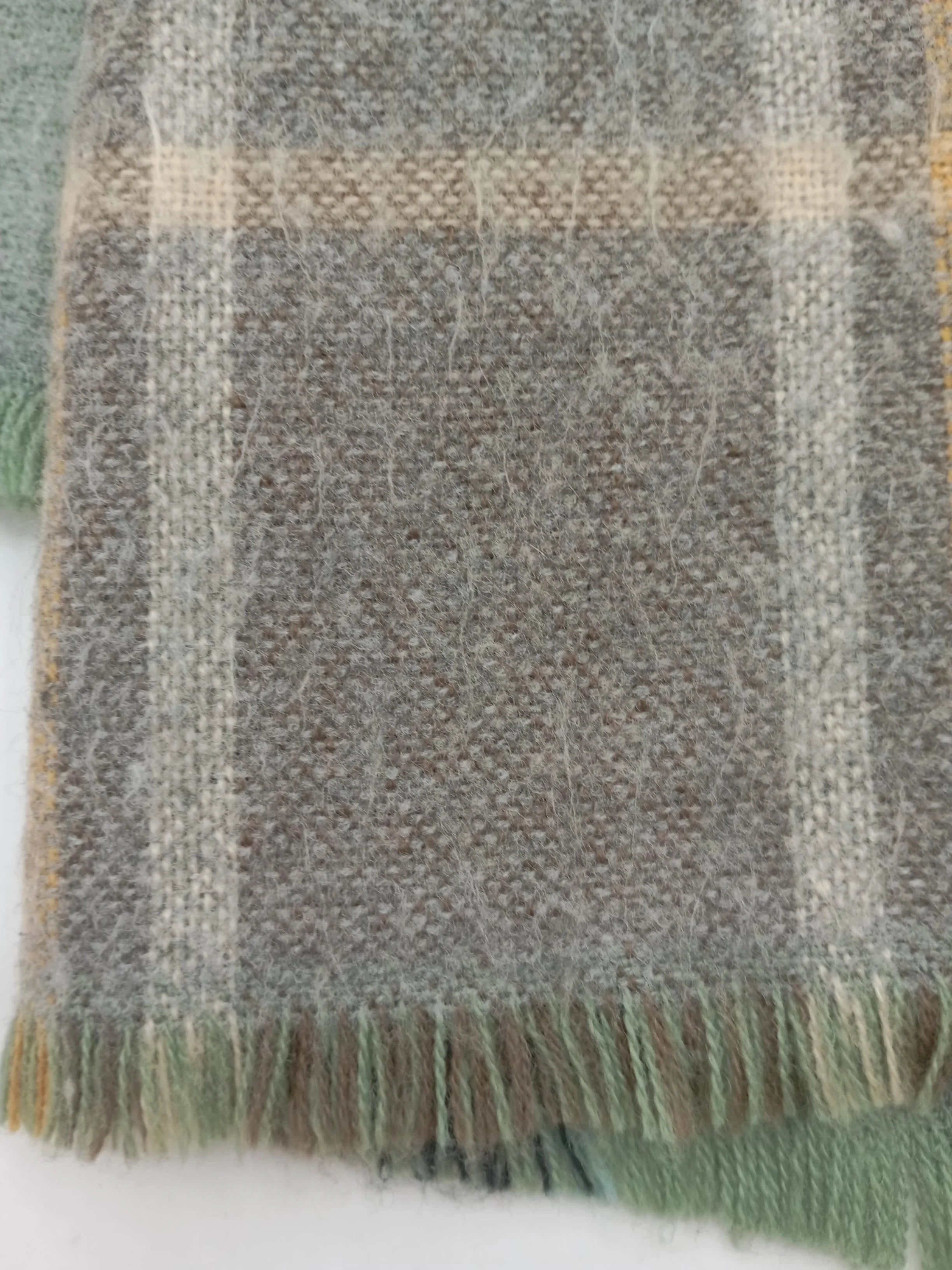 Topshop Men's Scarf Multi Checkered 100% Wool Scarf - Image 4