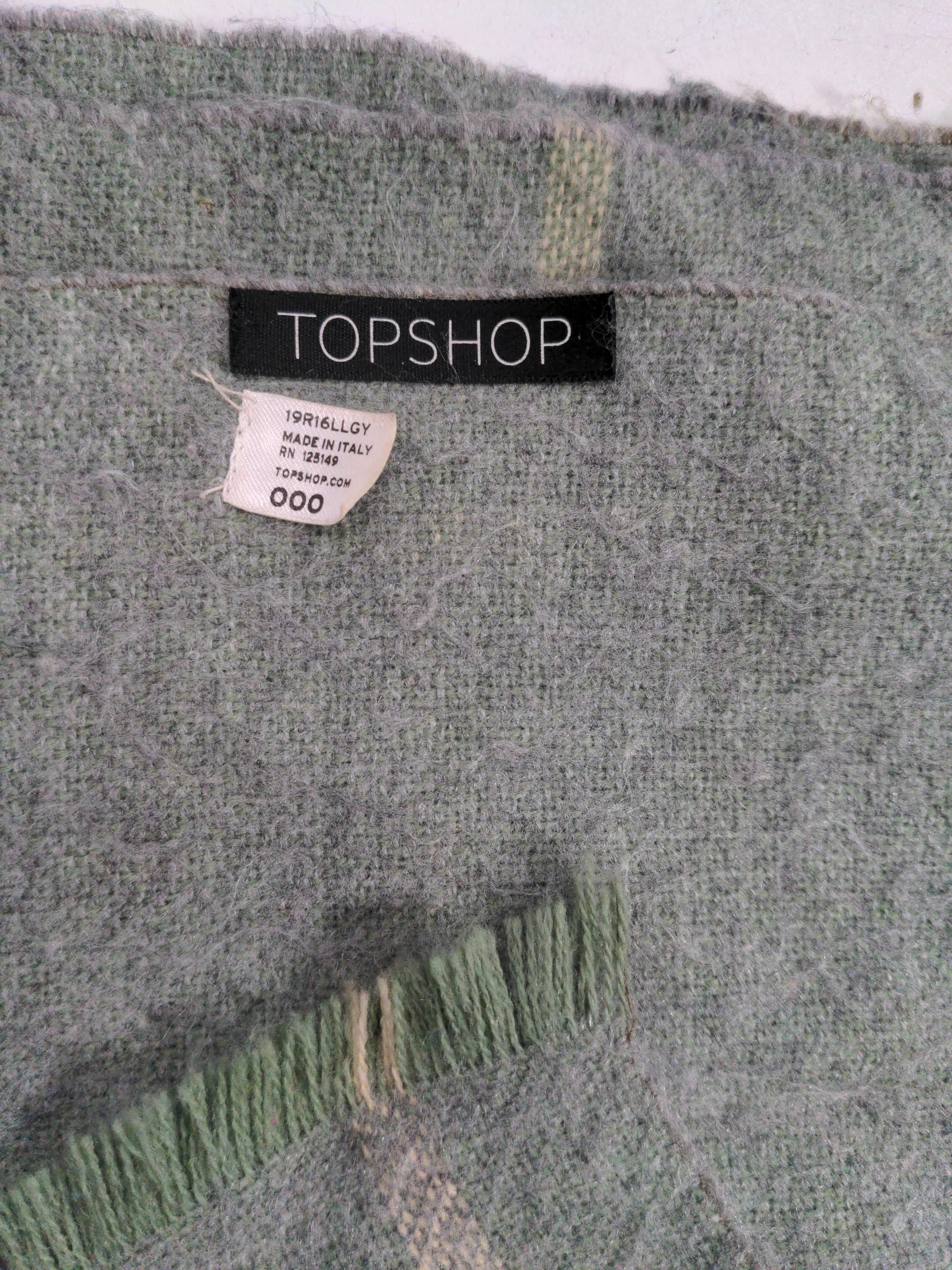 Topshop Men's Scarf Multi Checkered 100% Wool Scarf - Image 6