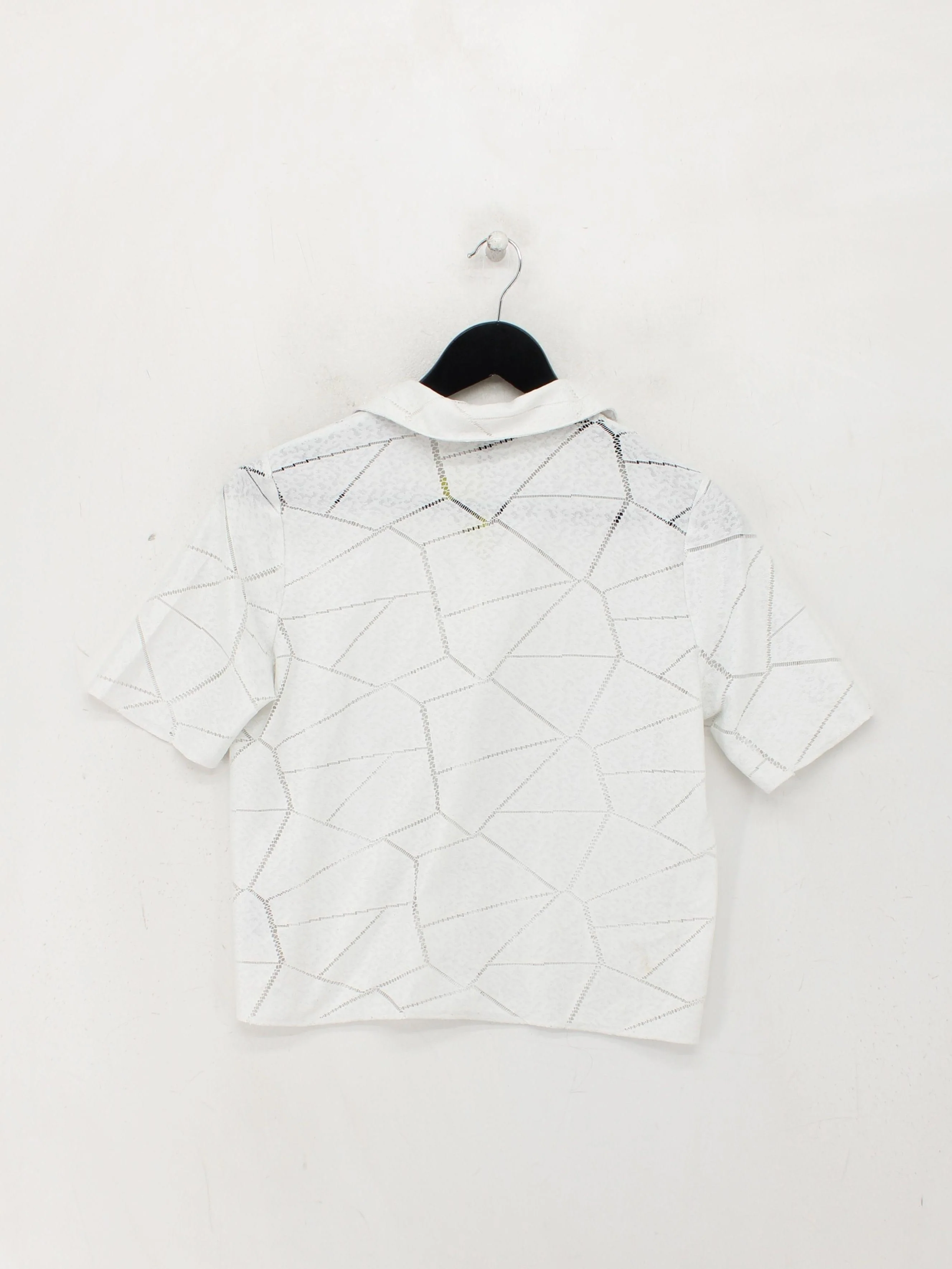 Topshop Men's Shirt S White Geometric 100% Polyester Basic - Image 2
