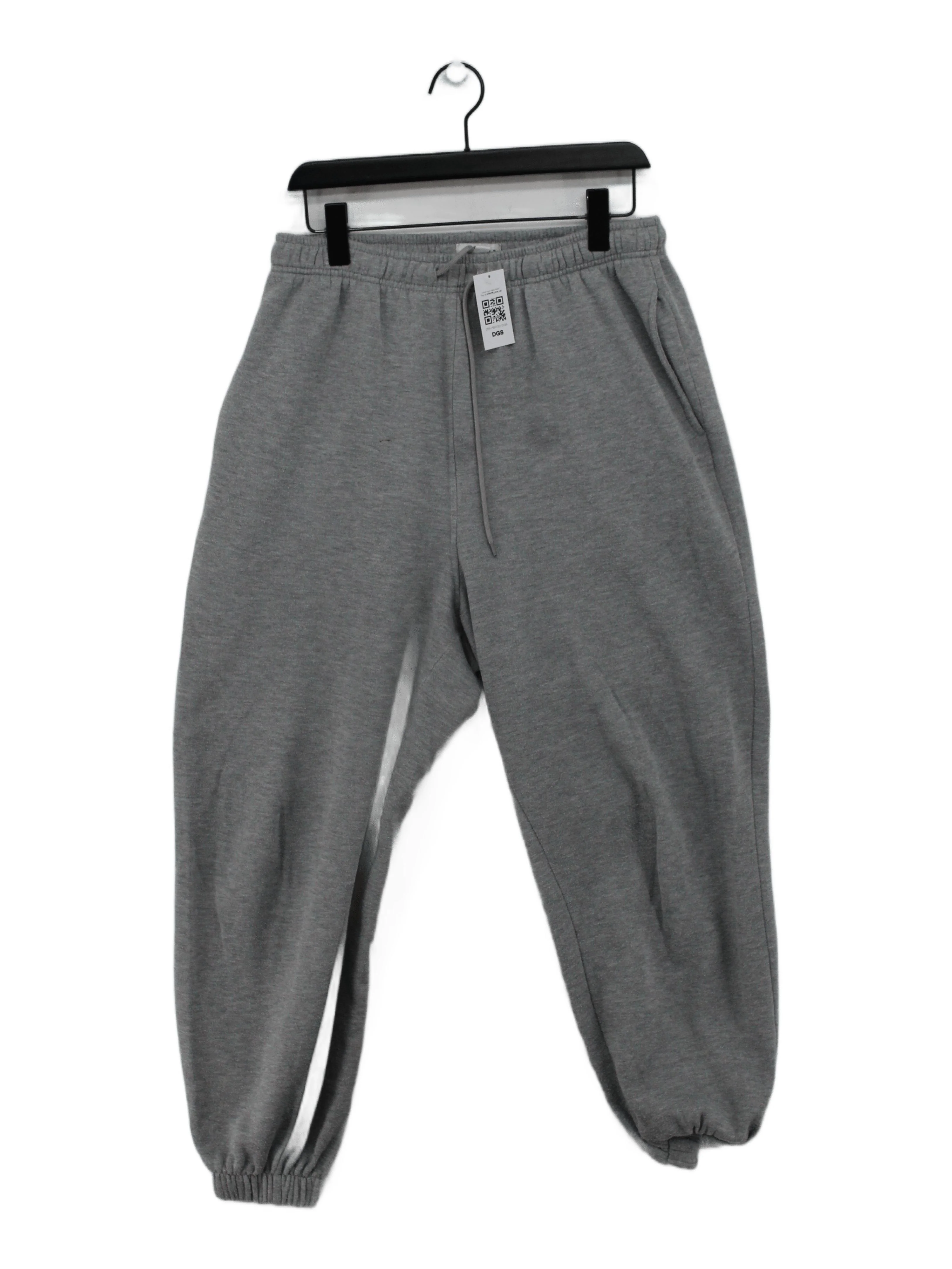 Topshop Men's Sports Bottoms L Grey Polyester with Viscose, Cotton Sweatpants