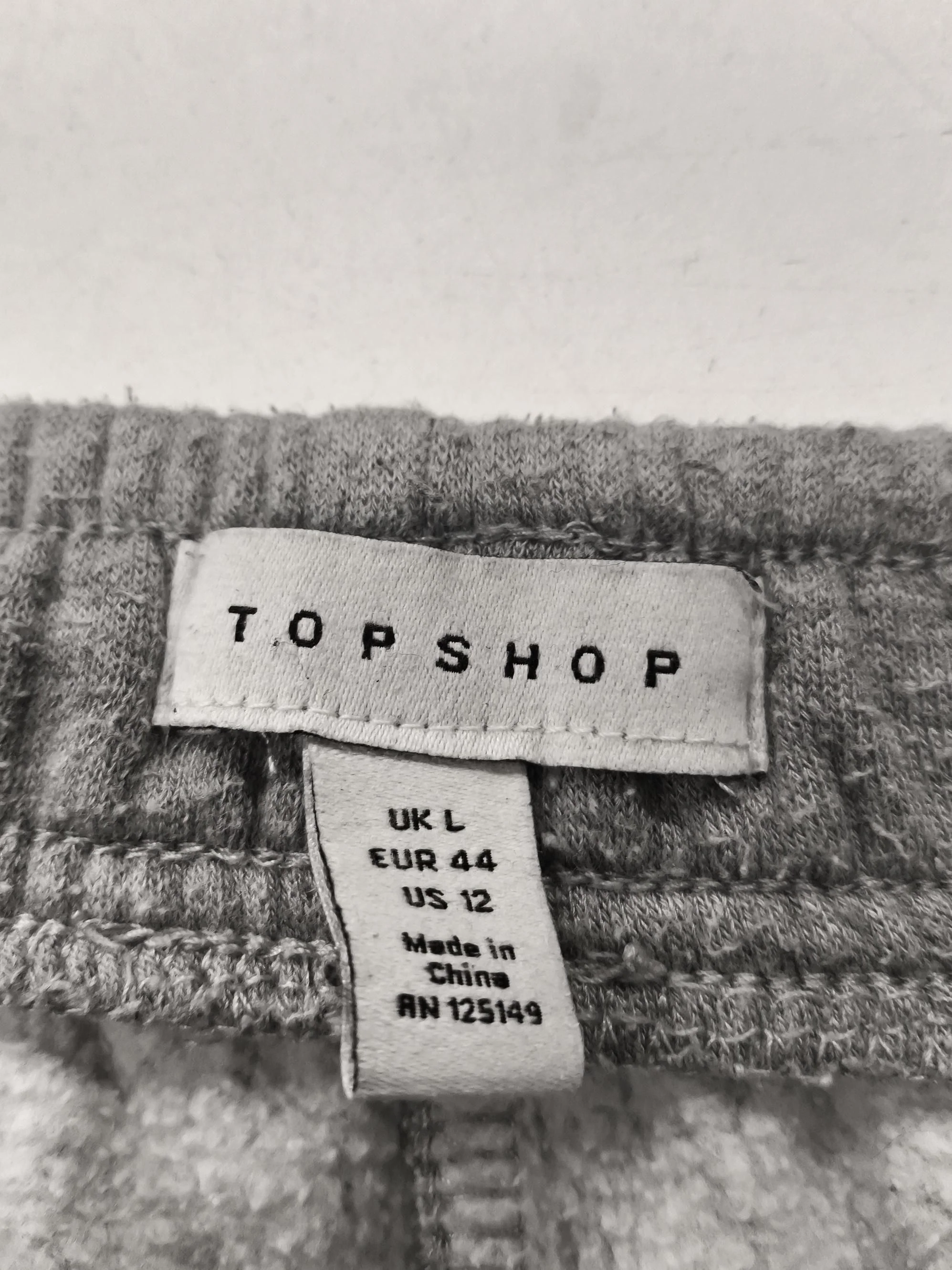 Topshop Men's Sports Bottoms L Grey Polyester with Viscose, Cotton Sweatpants - Image 7