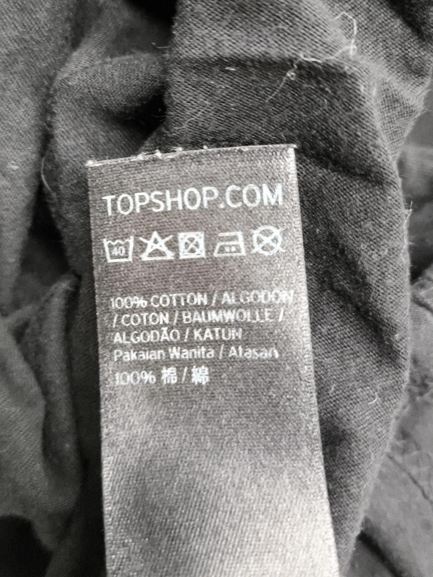 Topshop Men's T-Shirt S Black 100% Cotton Basic - Image 6