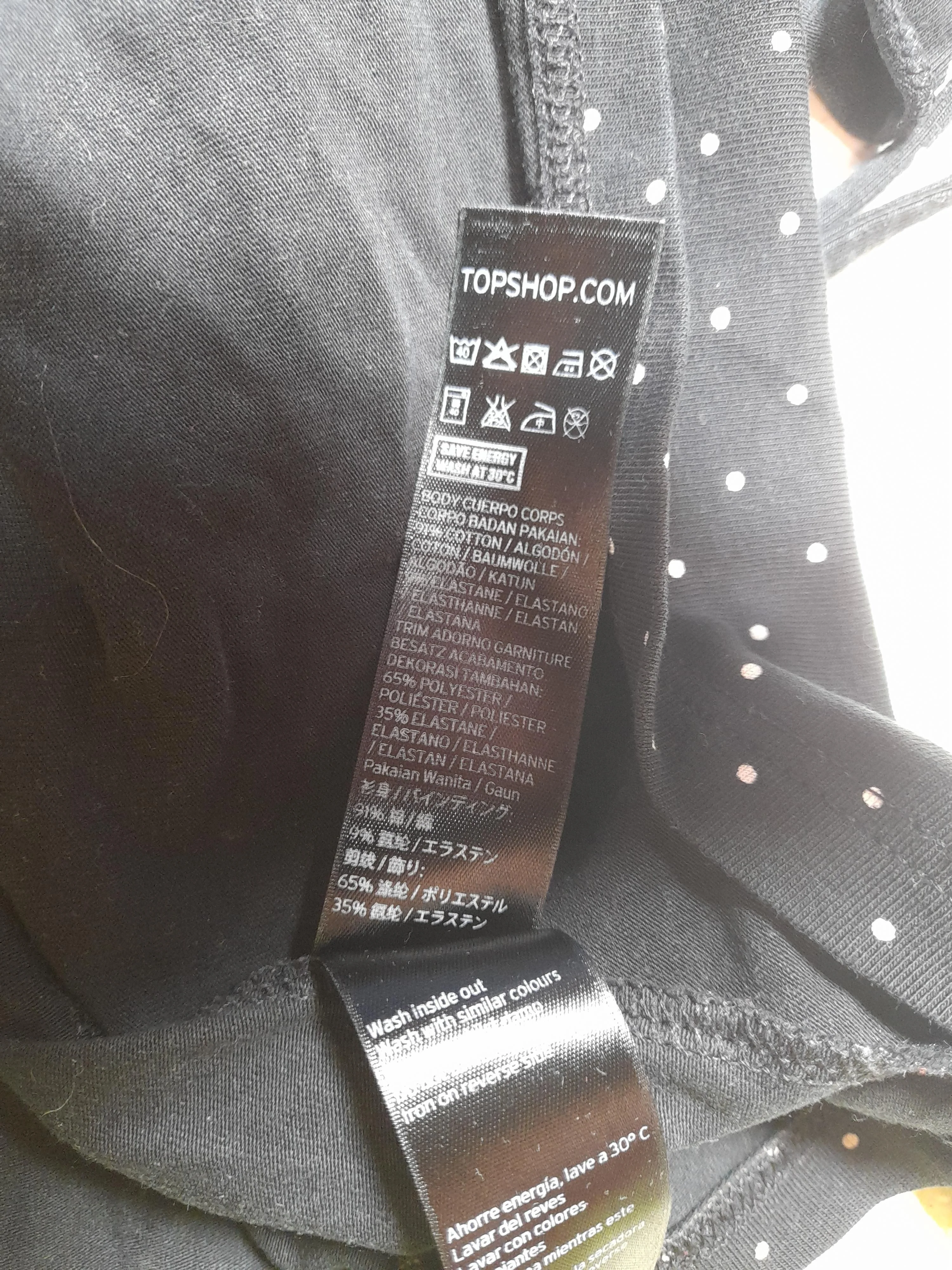 Topshop Mini Dress UK10 in Black - Image 6