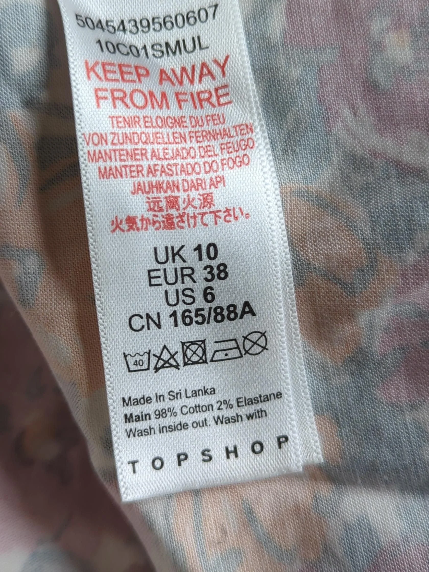 Topshop Mini Dress UK10 in Multi - Image 6