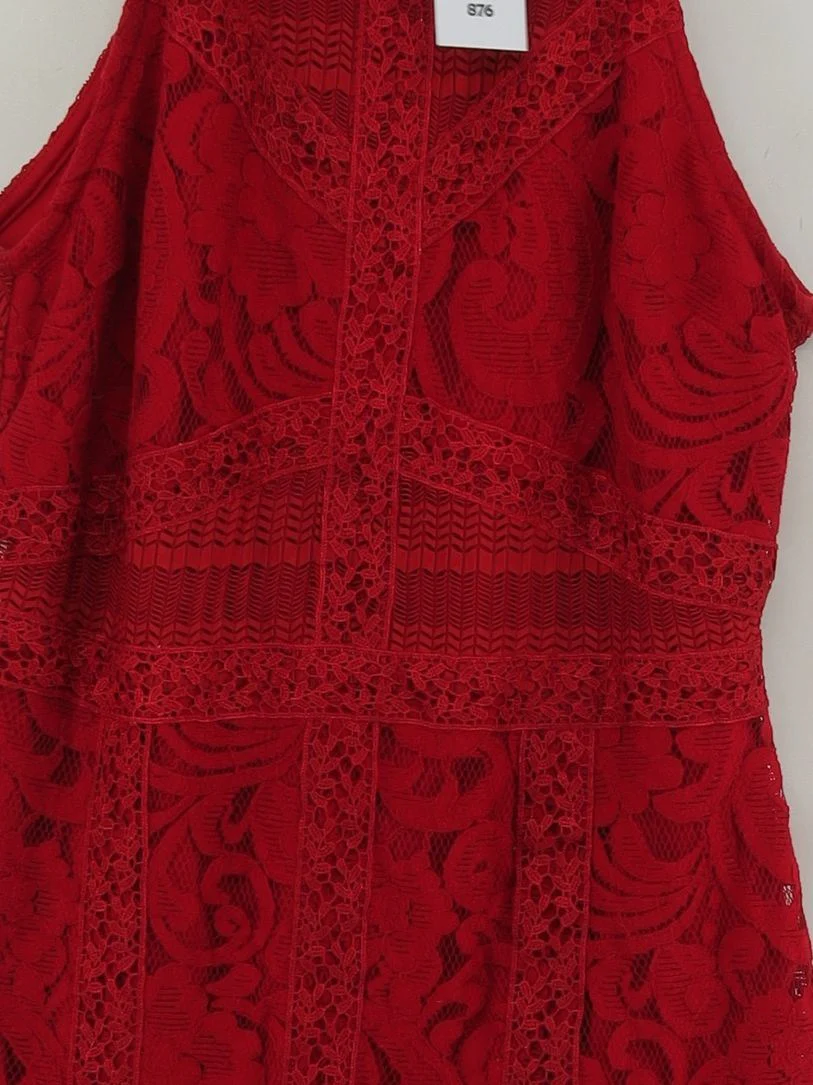 Topshop Mini Dress UK10 in Red - Image 3