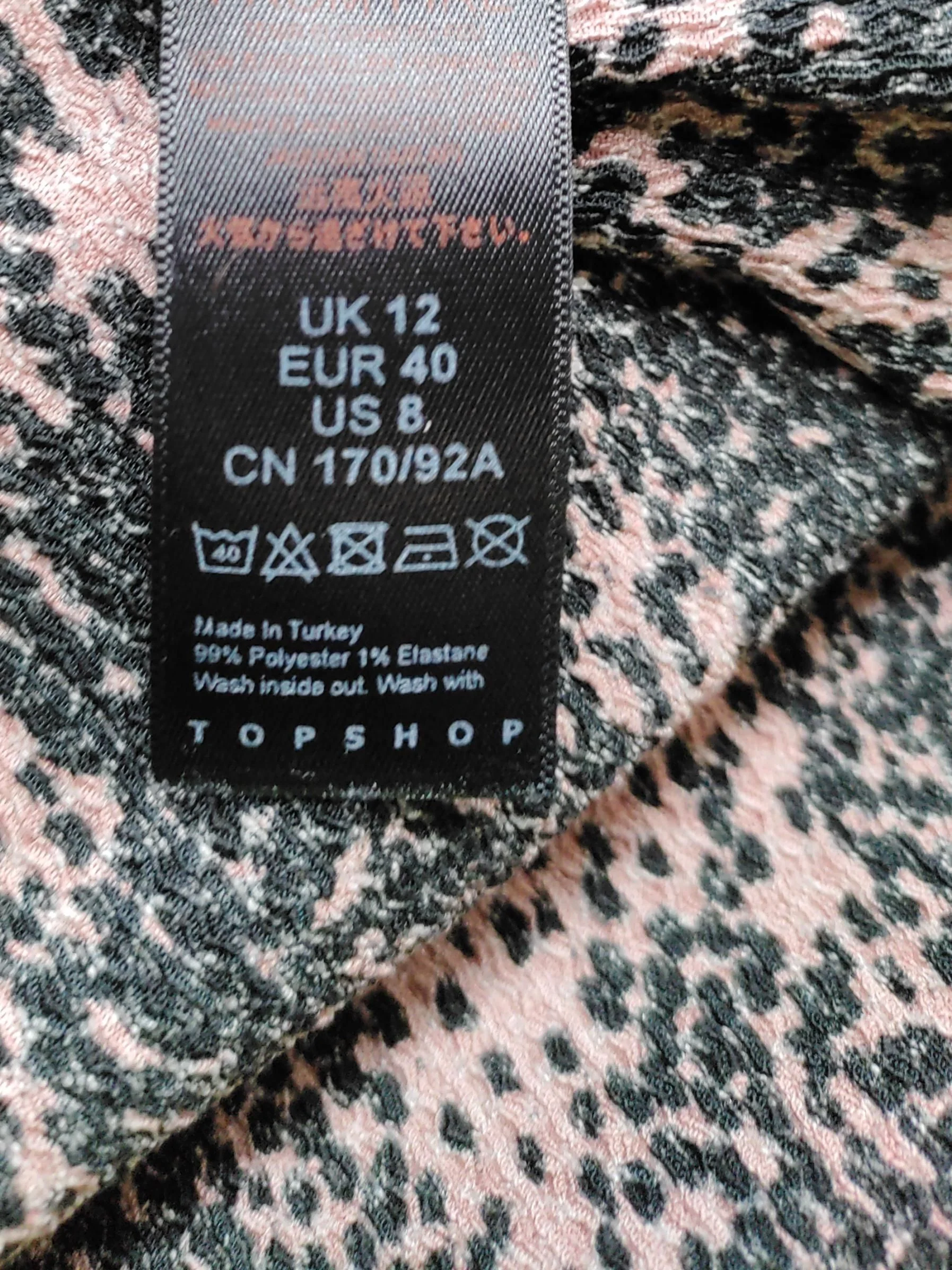 Topshop Mini Dress UK12 in Black - Image 6