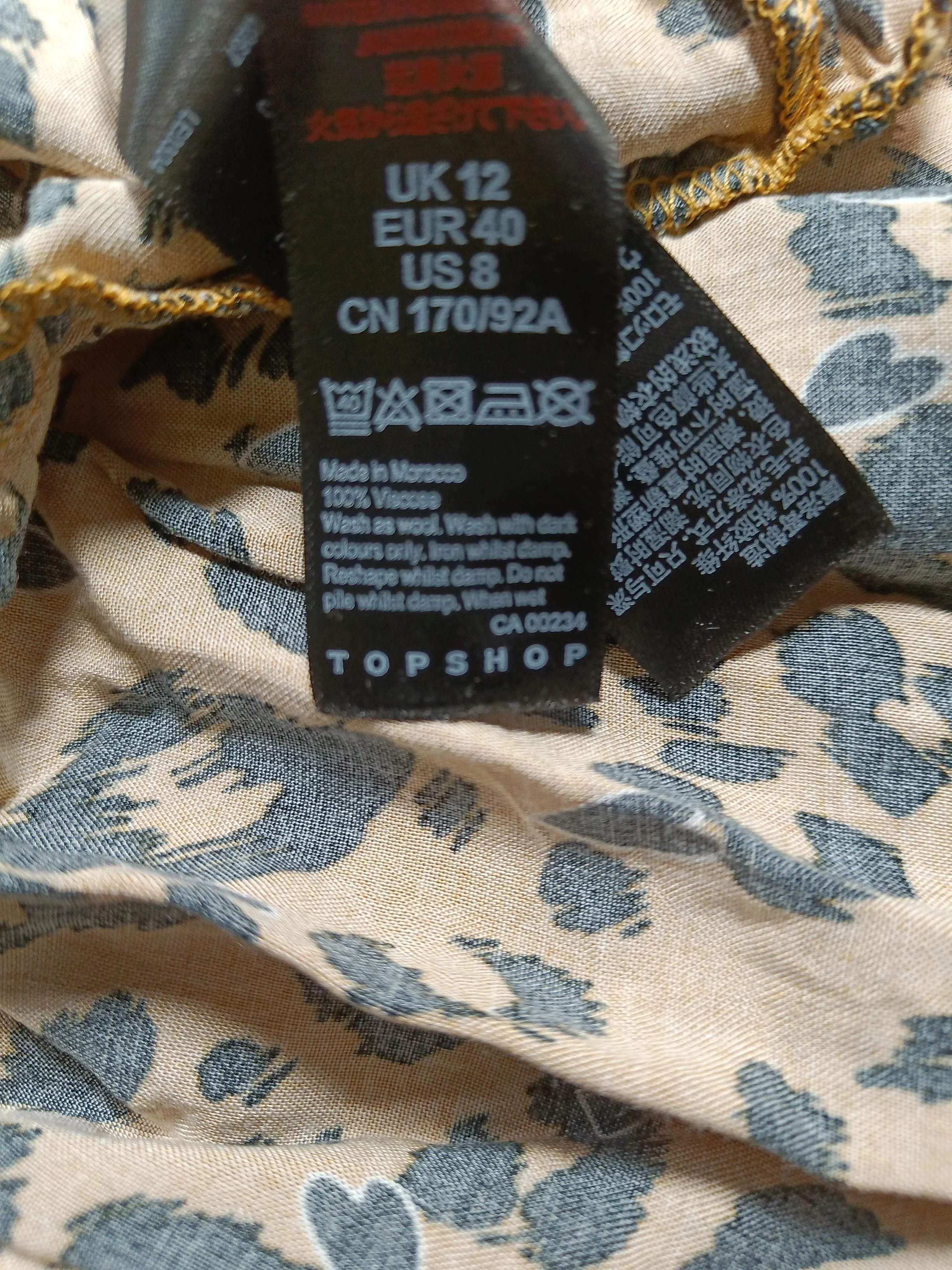 Topshop Mini Dress UK12 in Yellow - Image 6