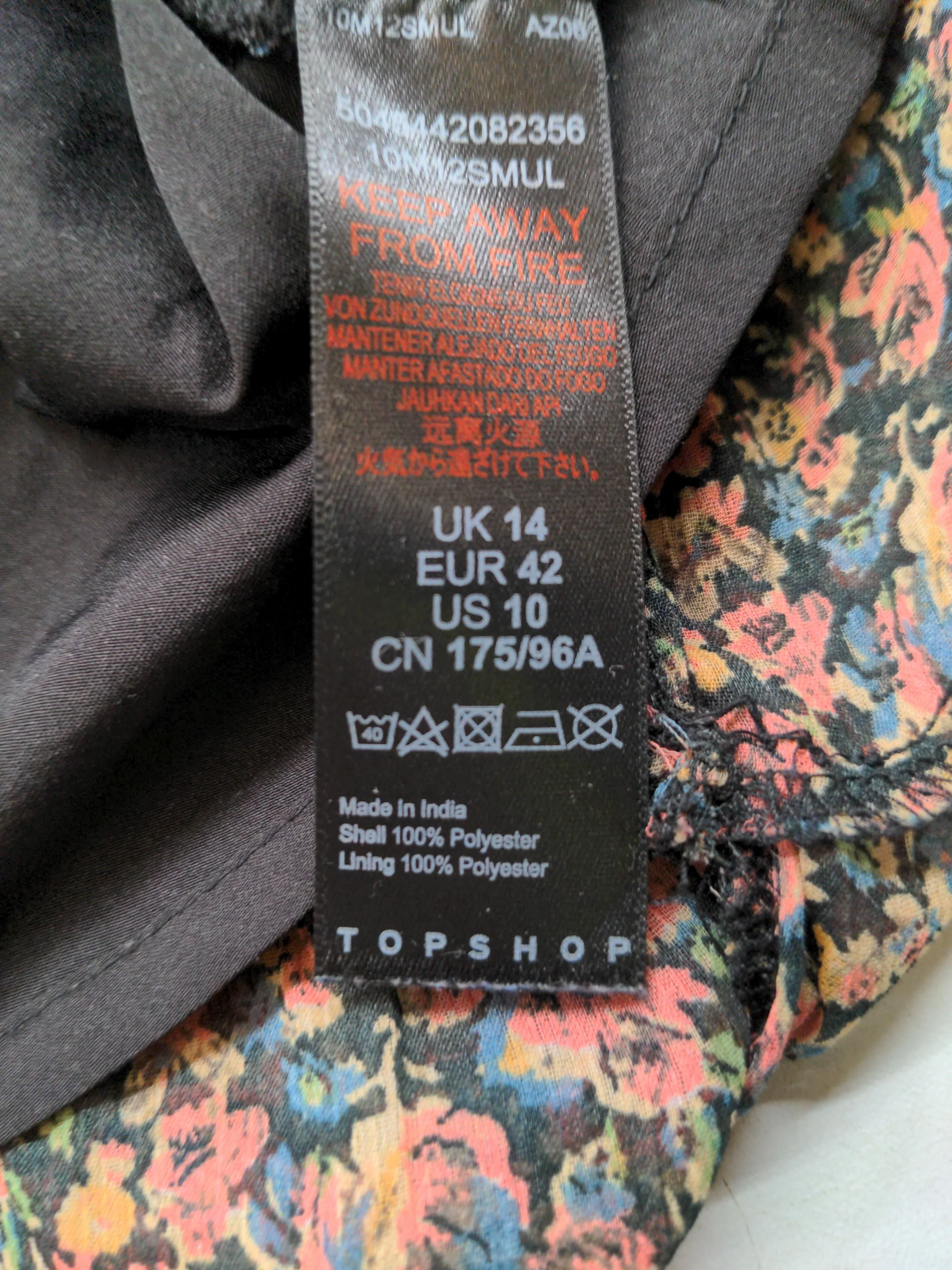 Topshop Mini Dress UK14 in Multi - Image 7