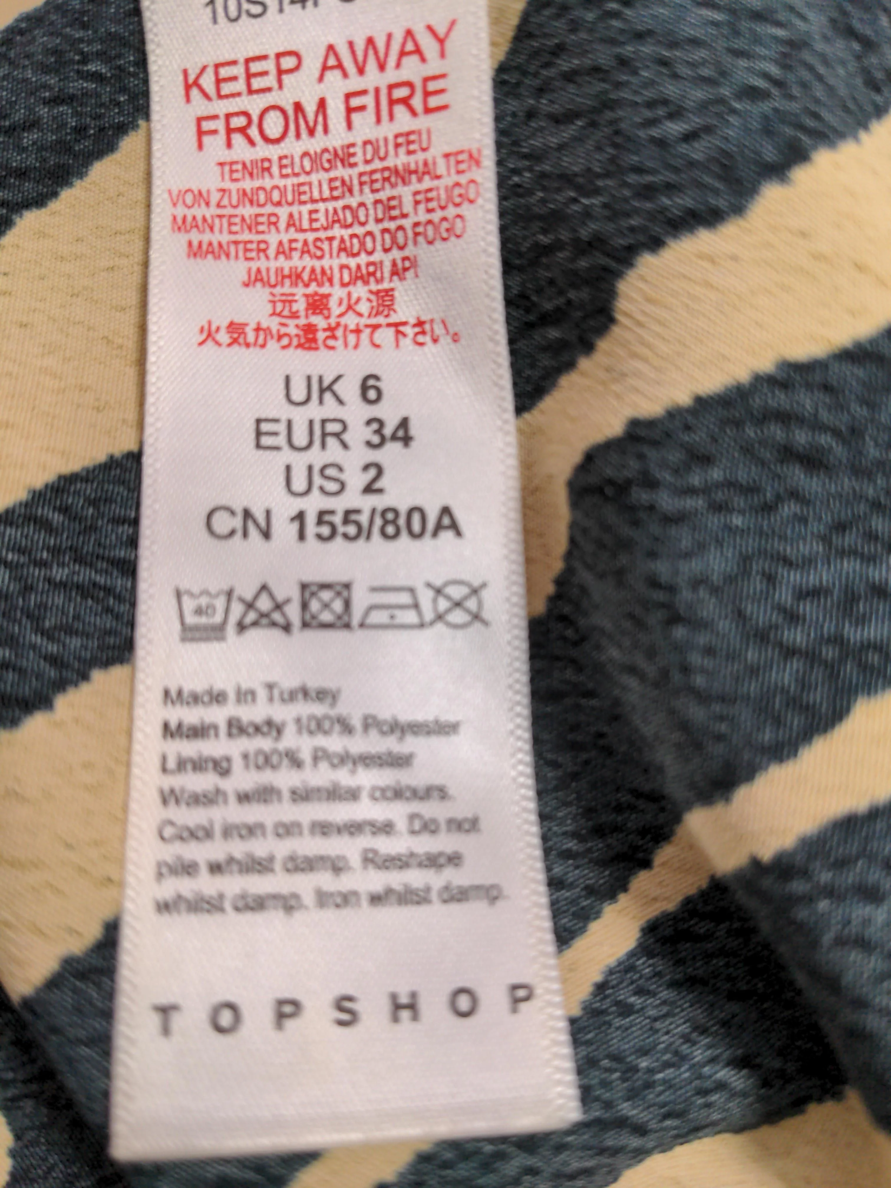 Topshop Mini Dress UK6 in Tan - Image 6