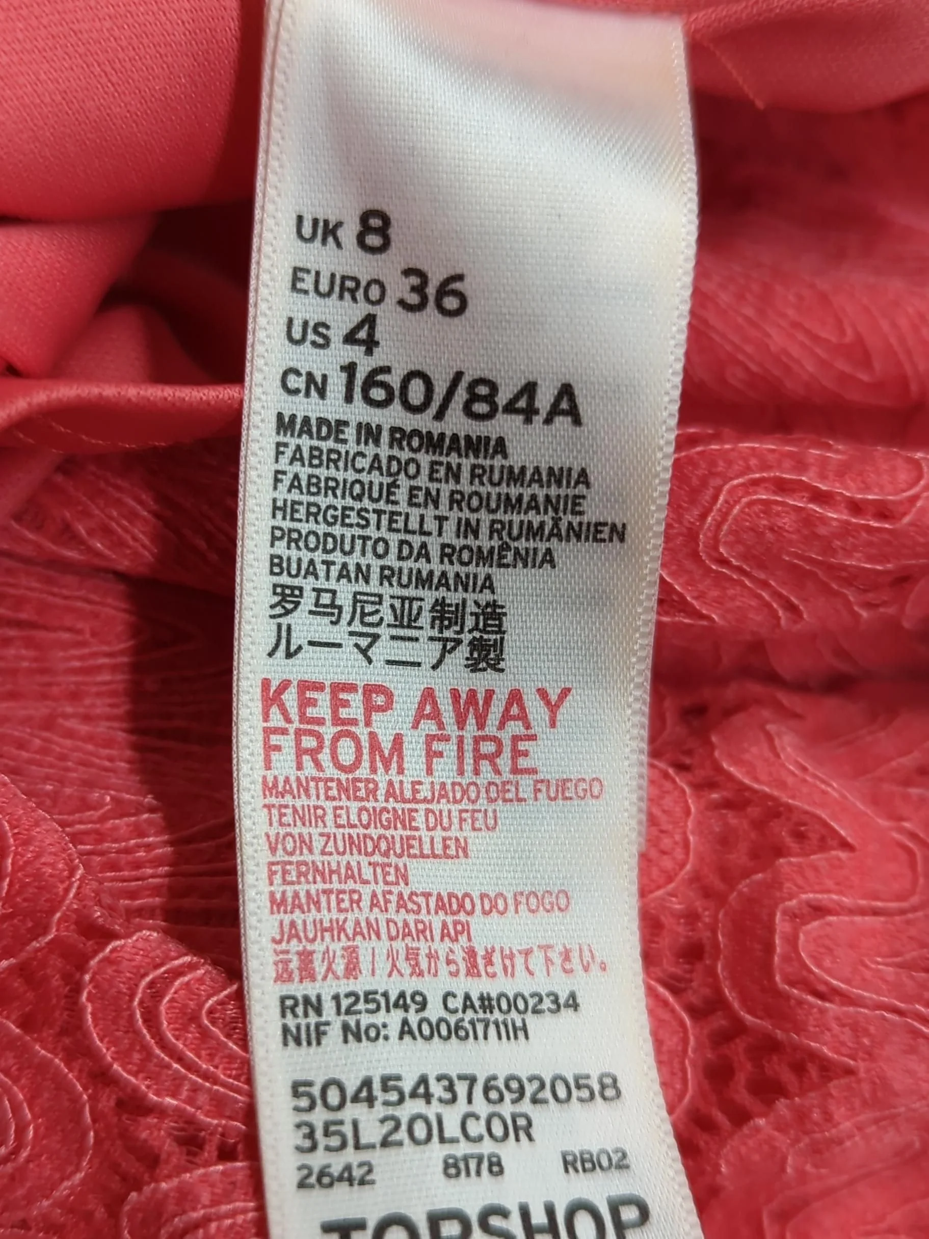 Topshop Mini Dress UK8 in Pink - Image 6