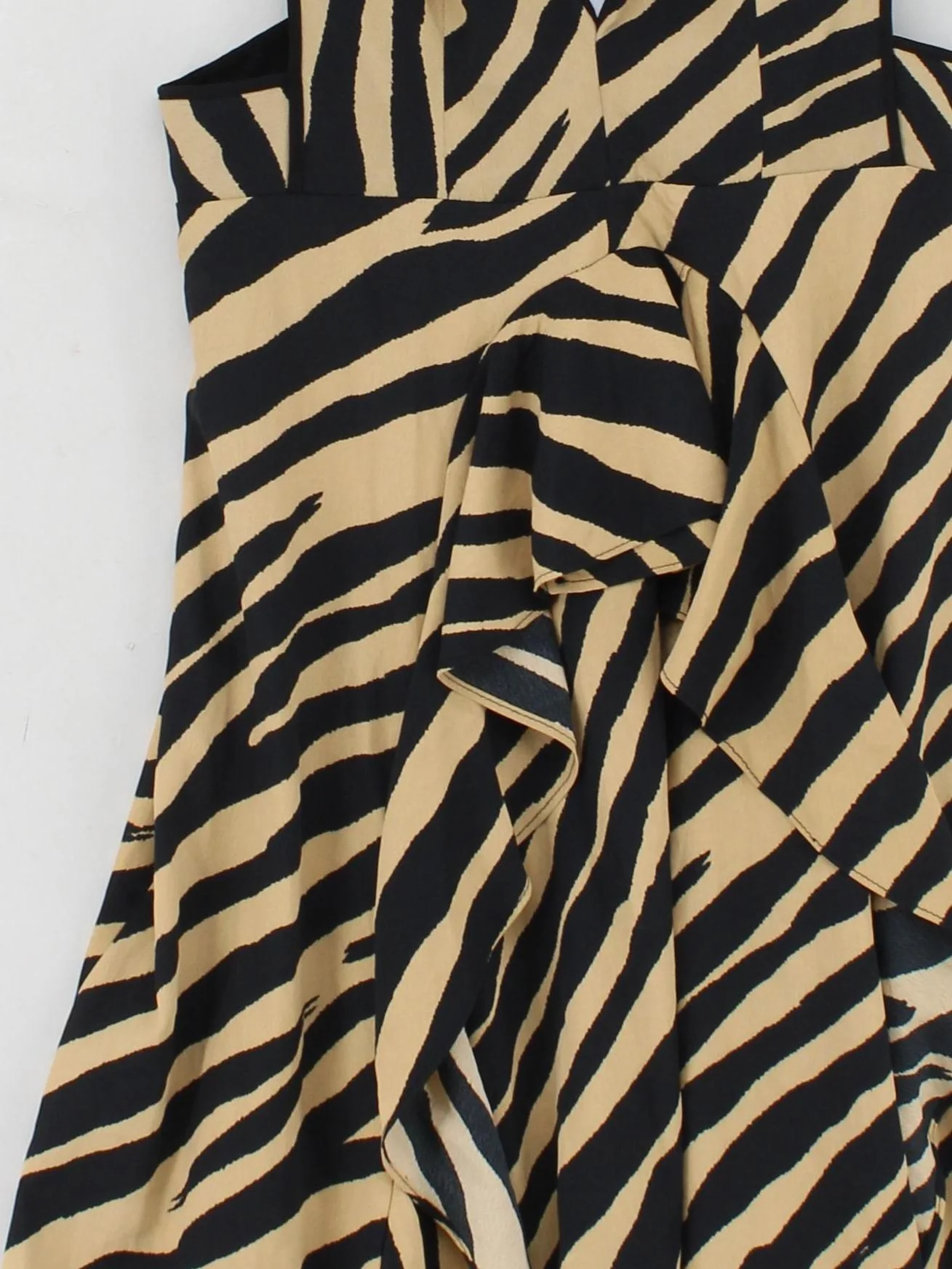 Topshop Pinafore/Dungaree Midi Dress UK12 in Tan - Image 3