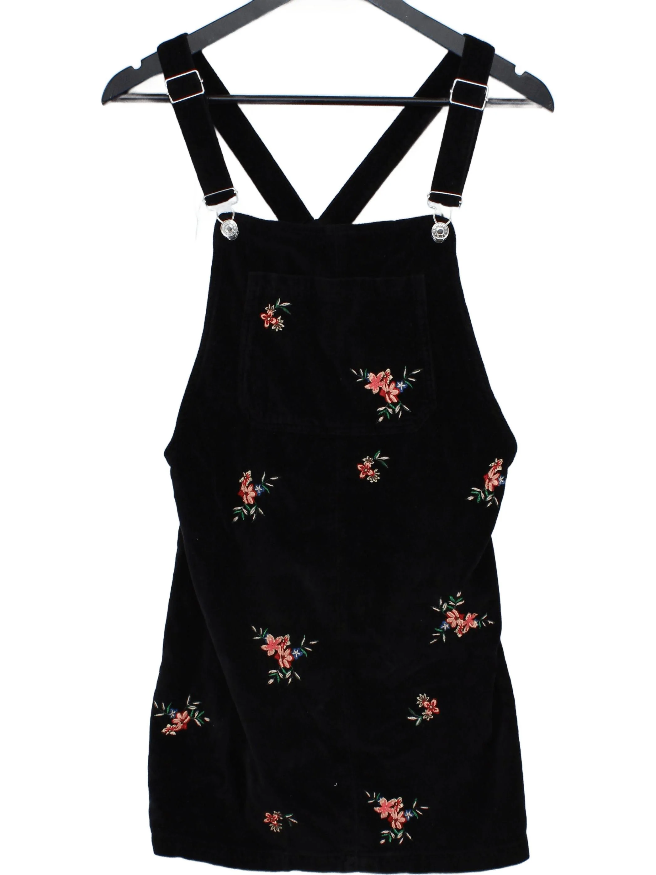 Topshop Pinafore/Dungaree Mini Dress UK10 in Black