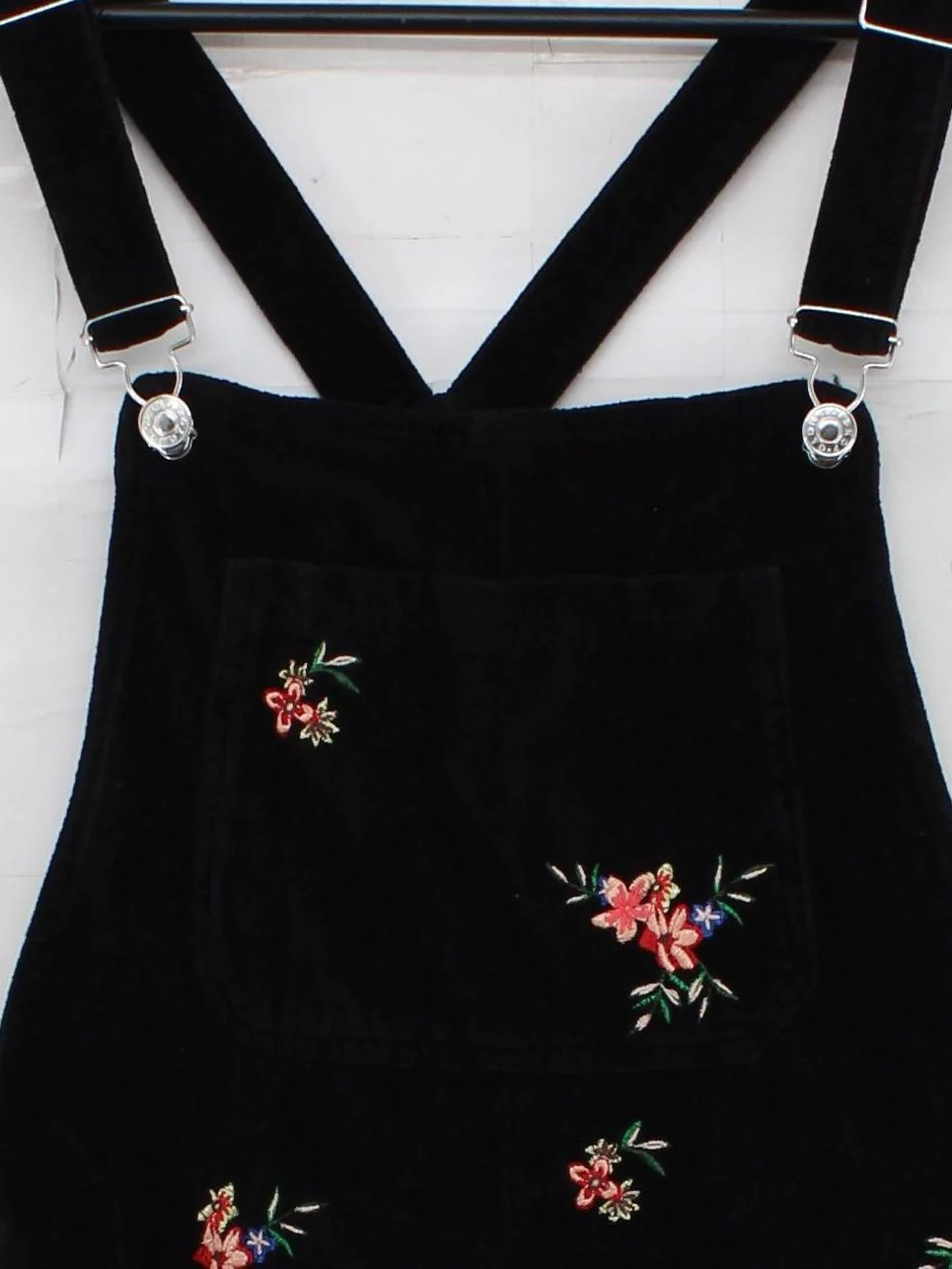 Topshop Pinafore/Dungaree Mini Dress UK10 in Black - Image 3
