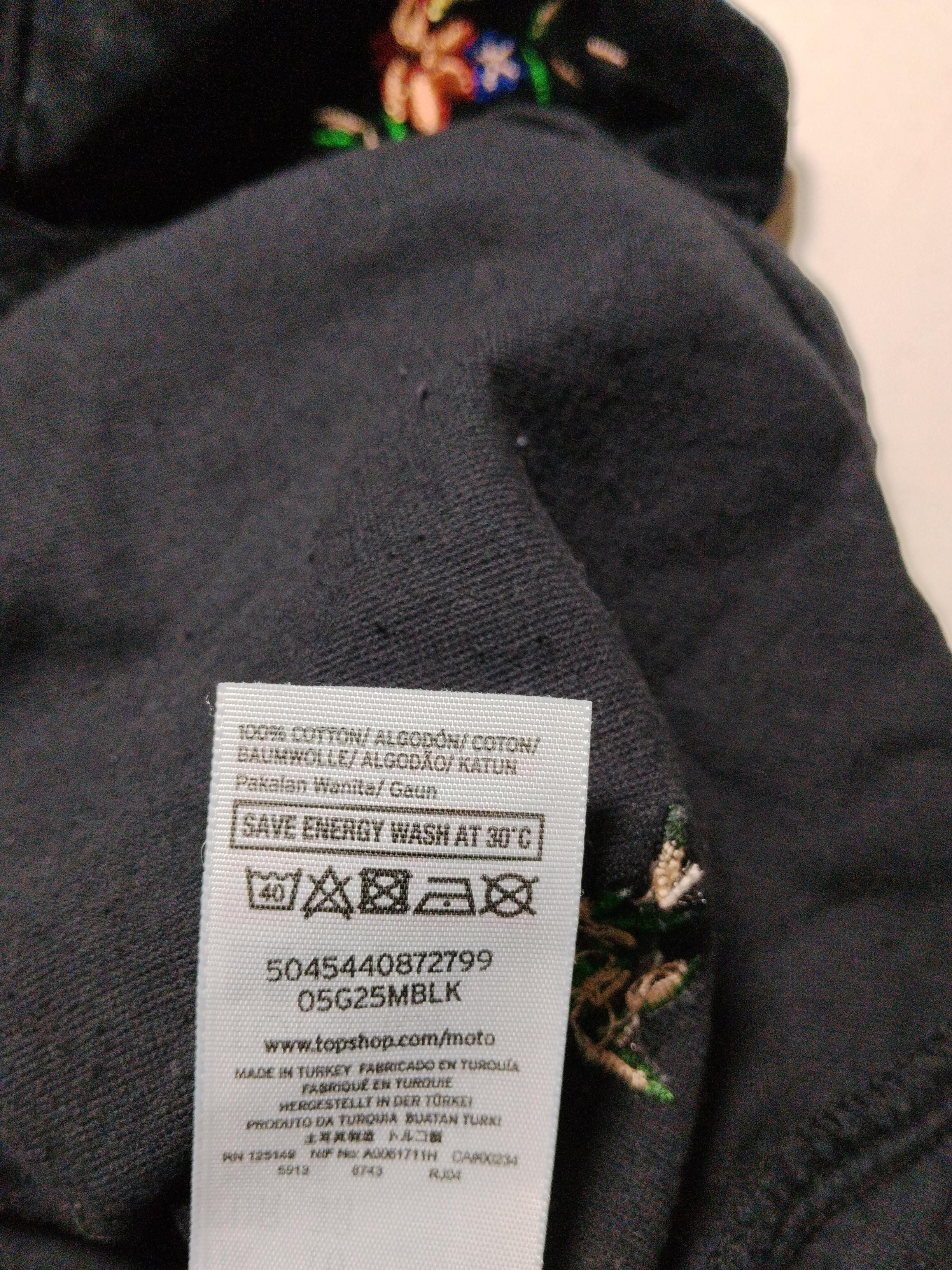 Topshop Pinafore/Dungaree Mini Dress UK10 in Black - Image 6