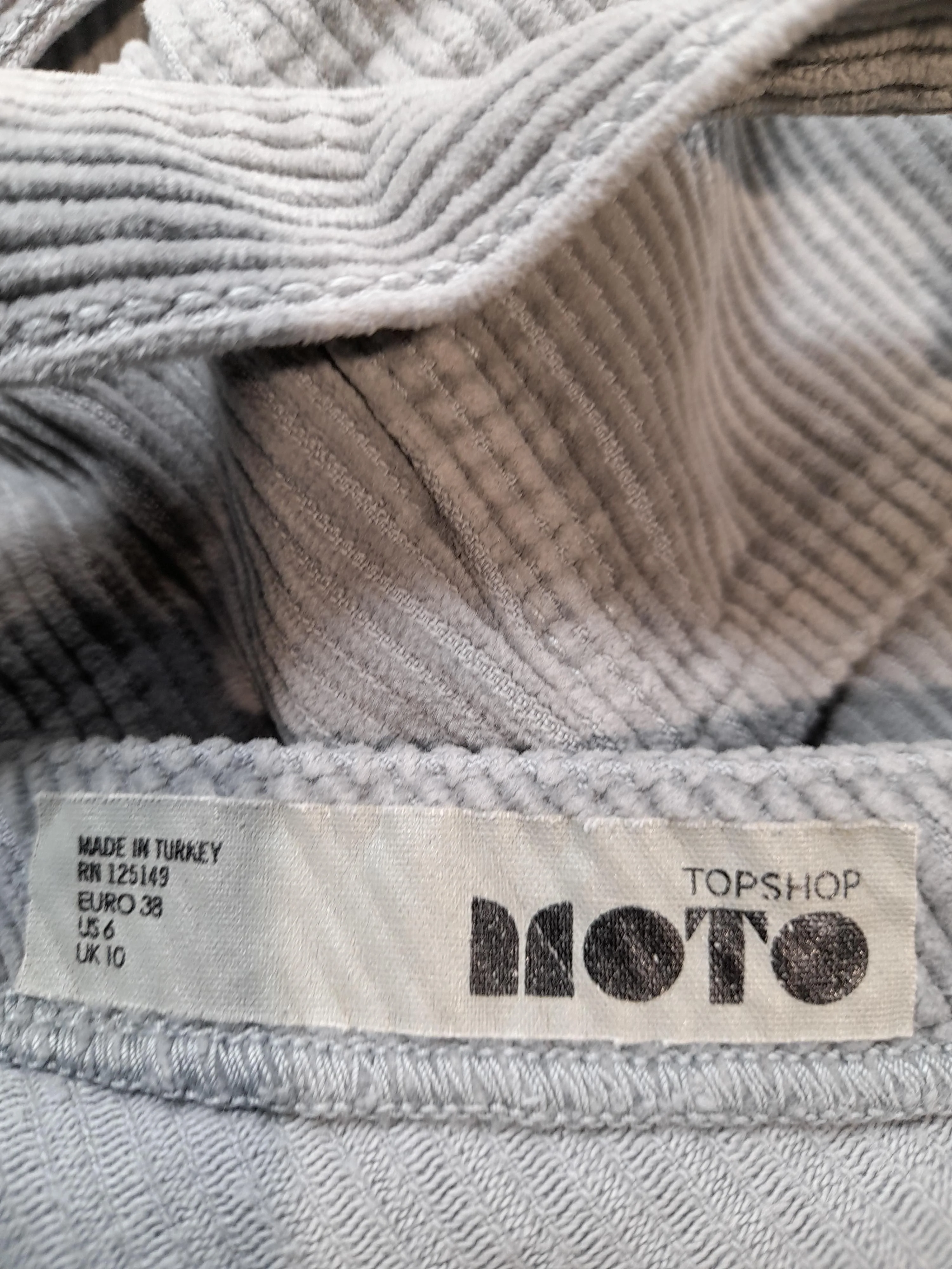 Topshop Pinafore/Dungaree Mini Dress UK10 in Grey - Image 5