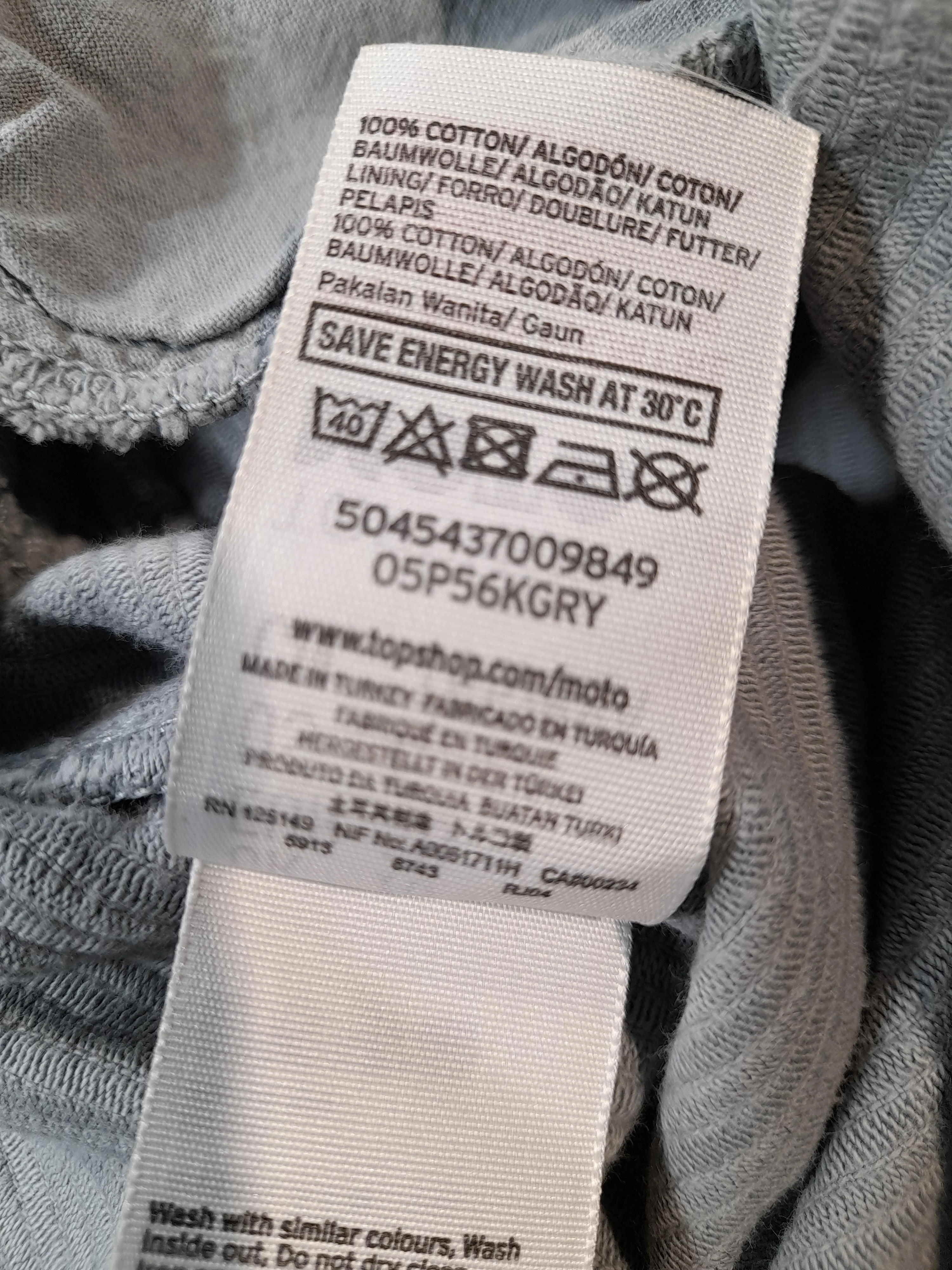 Topshop Pinafore/Dungaree Mini Dress UK10 in Grey - Image 6
