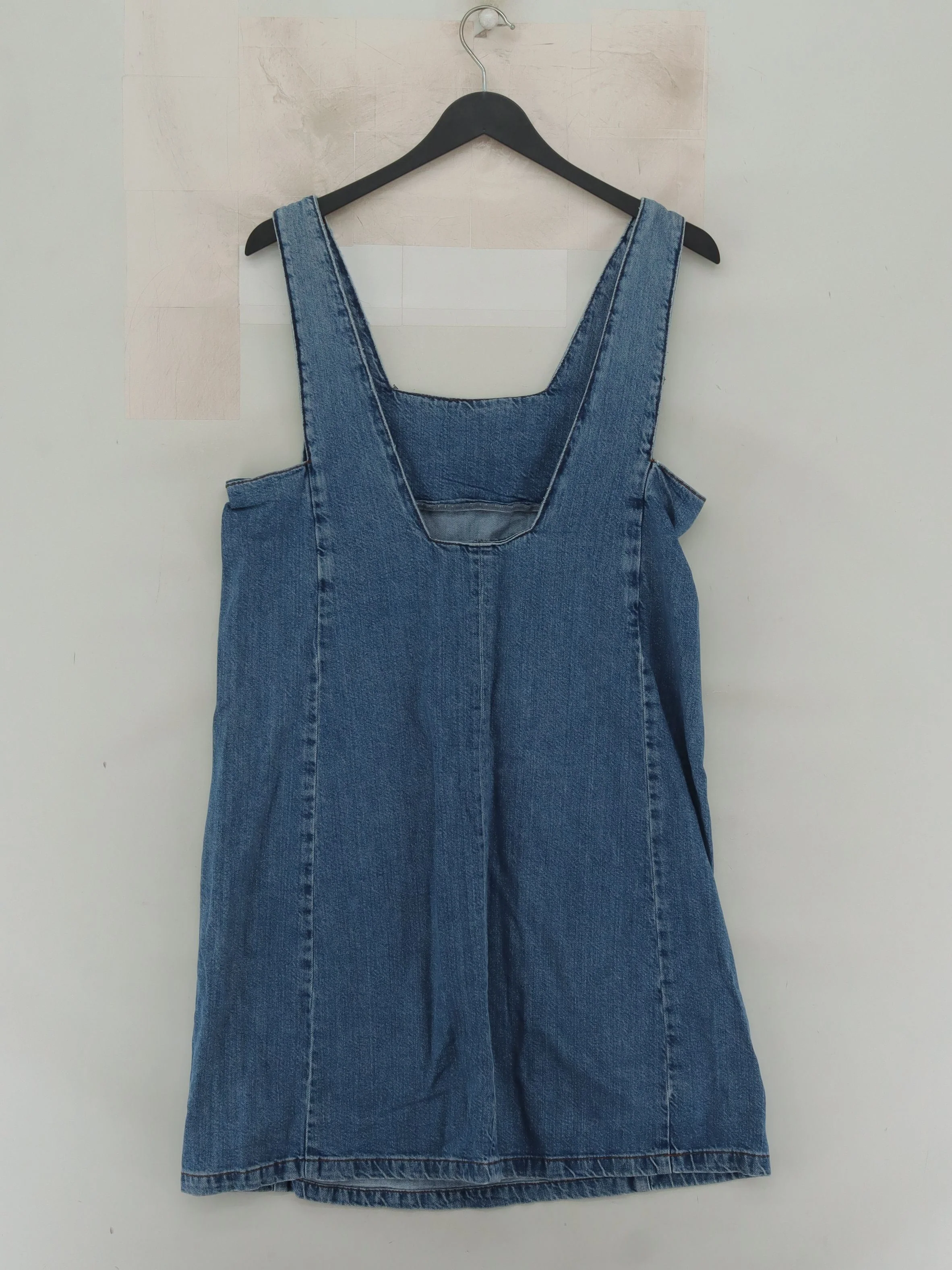 Topshop Pinafore/Dungaree Mini Dress UK12 in Blue - Image 2