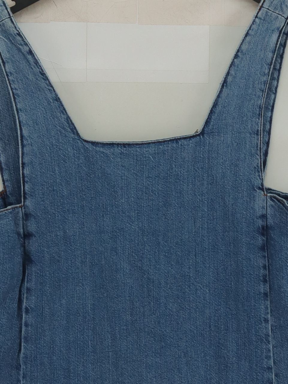 Topshop Pinafore/Dungaree Mini Dress UK12 in Blue - Image 3