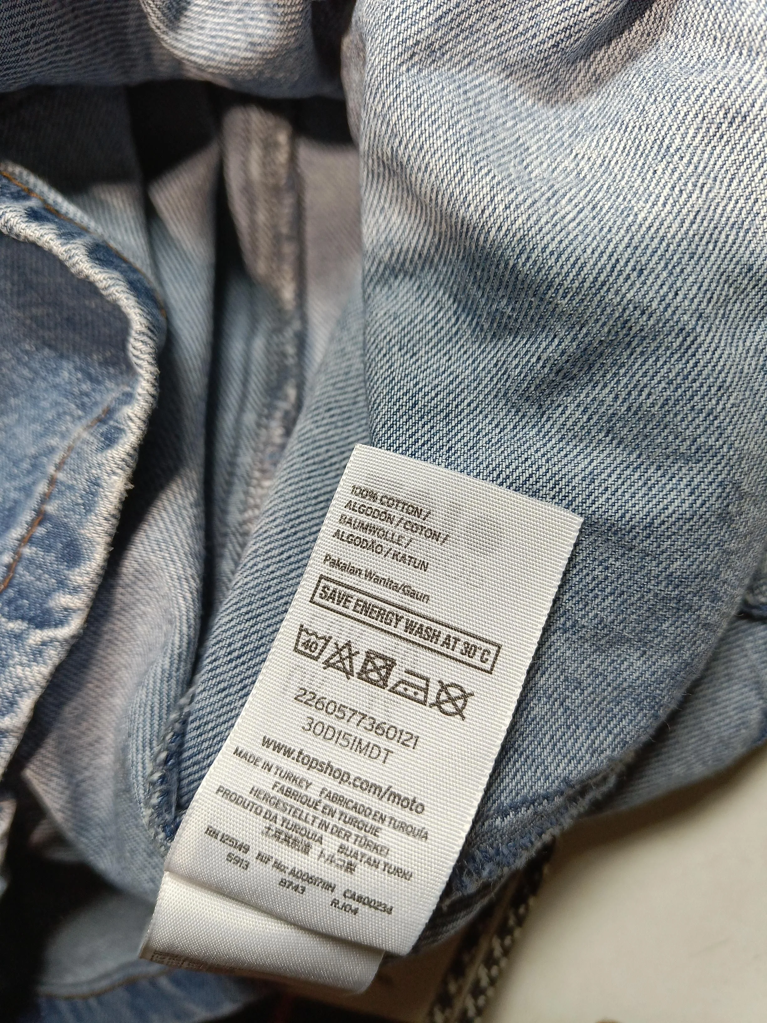 Topshop Pinafore/Dungaree Mini Dress UK12 in Blue - Image 6
