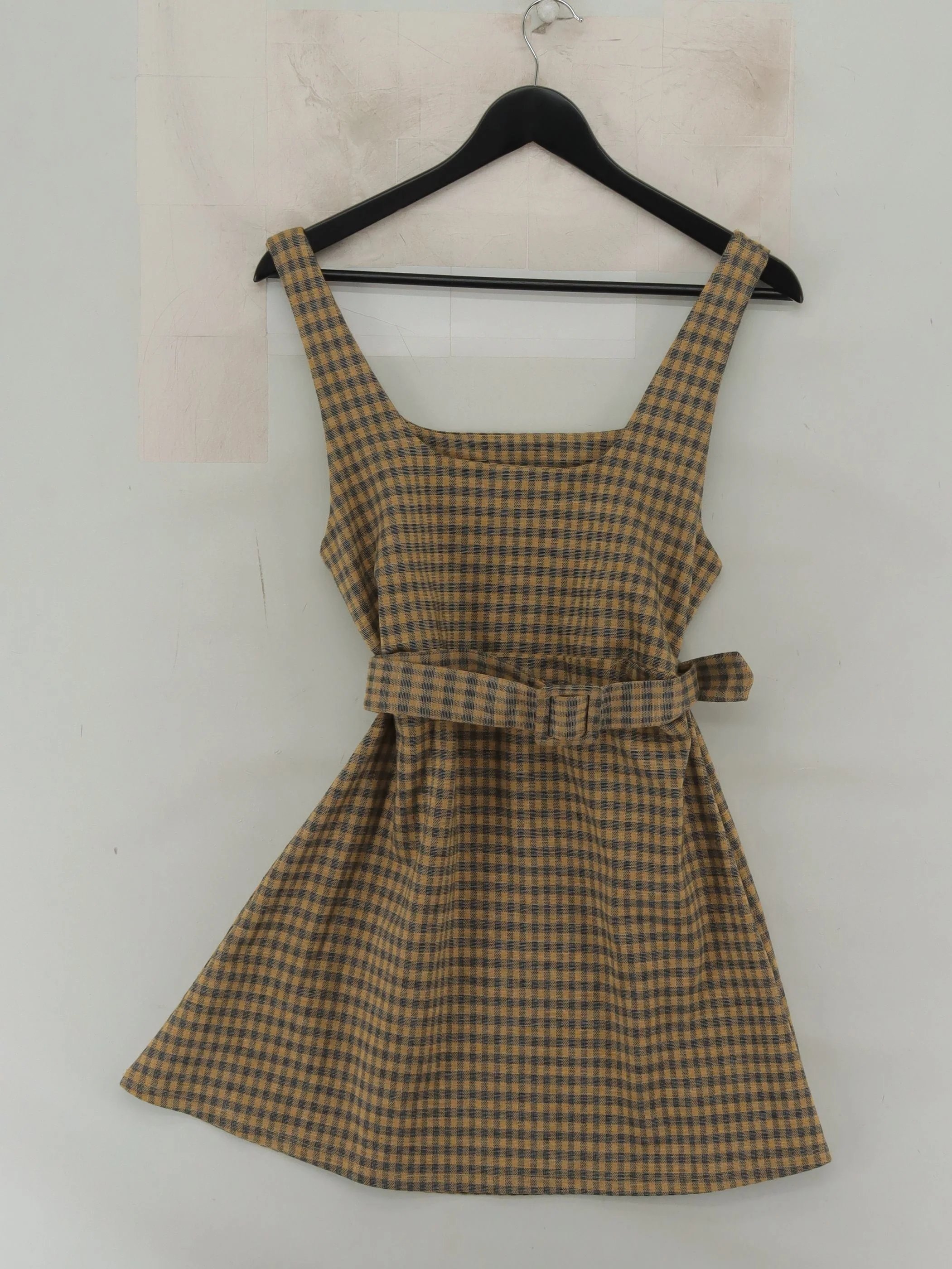Topshop Pinafore/Dungaree Mini Dress UK12 in Brown - Image 2