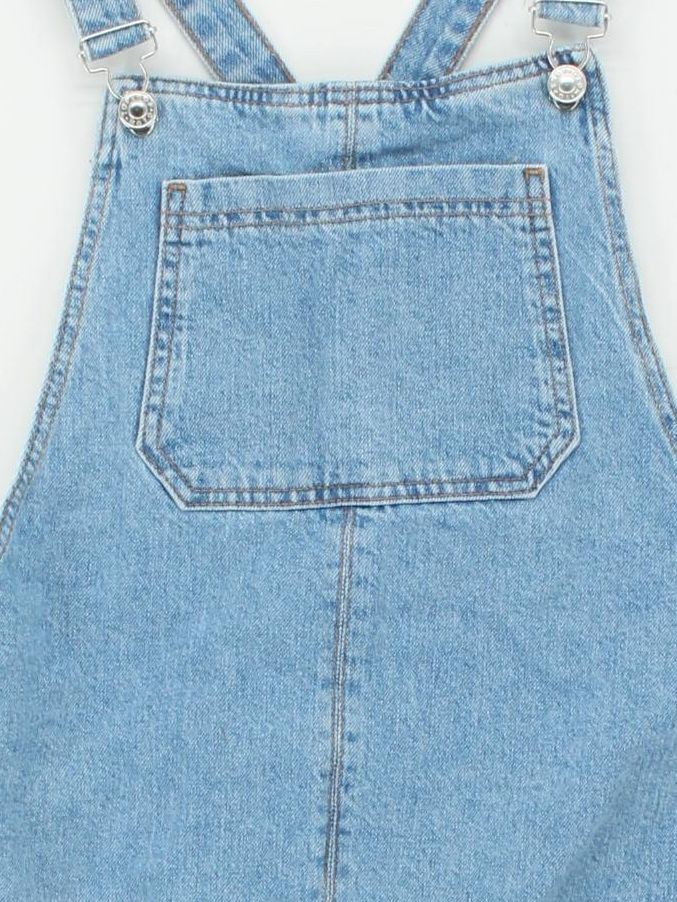 Topshop Pinafore/Dungaree Mini Dress UK6 in Blue - Image 3