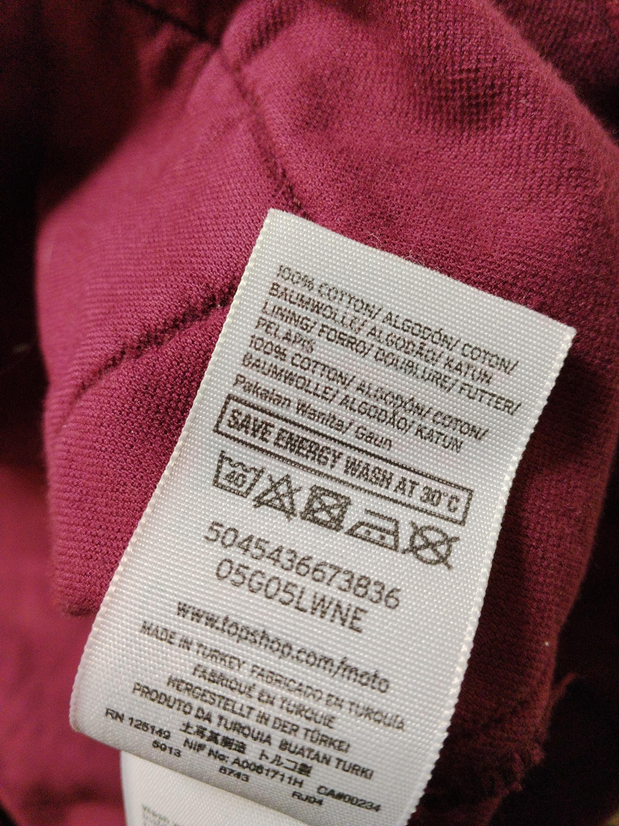Topshop Pinafore/Dungaree Mini Dress UK8 in Red - Image 6