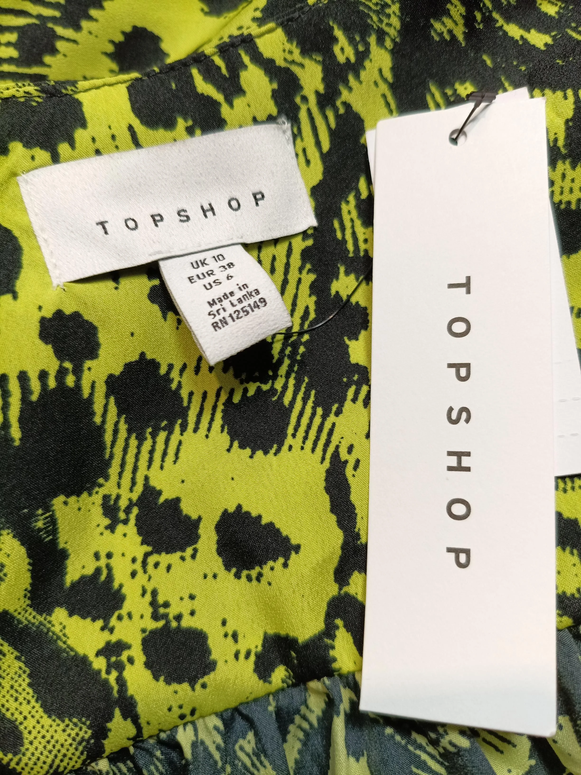 Topshop Shirt Midi Dress UK10 in Green - Image 5