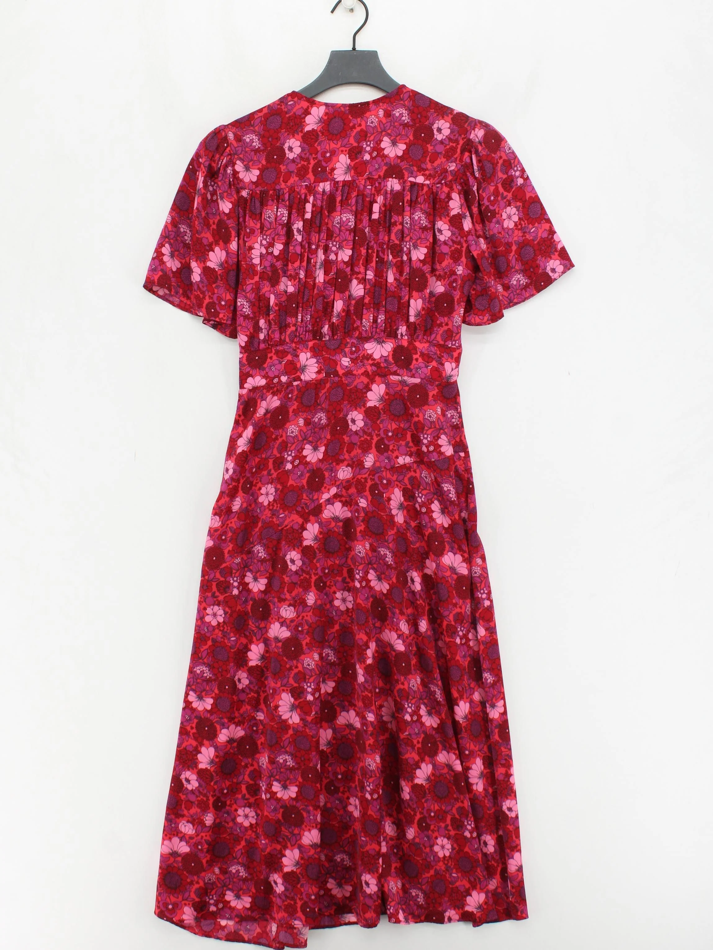 Topshop Shirt Midi Dress UK10 in Red - Image 2