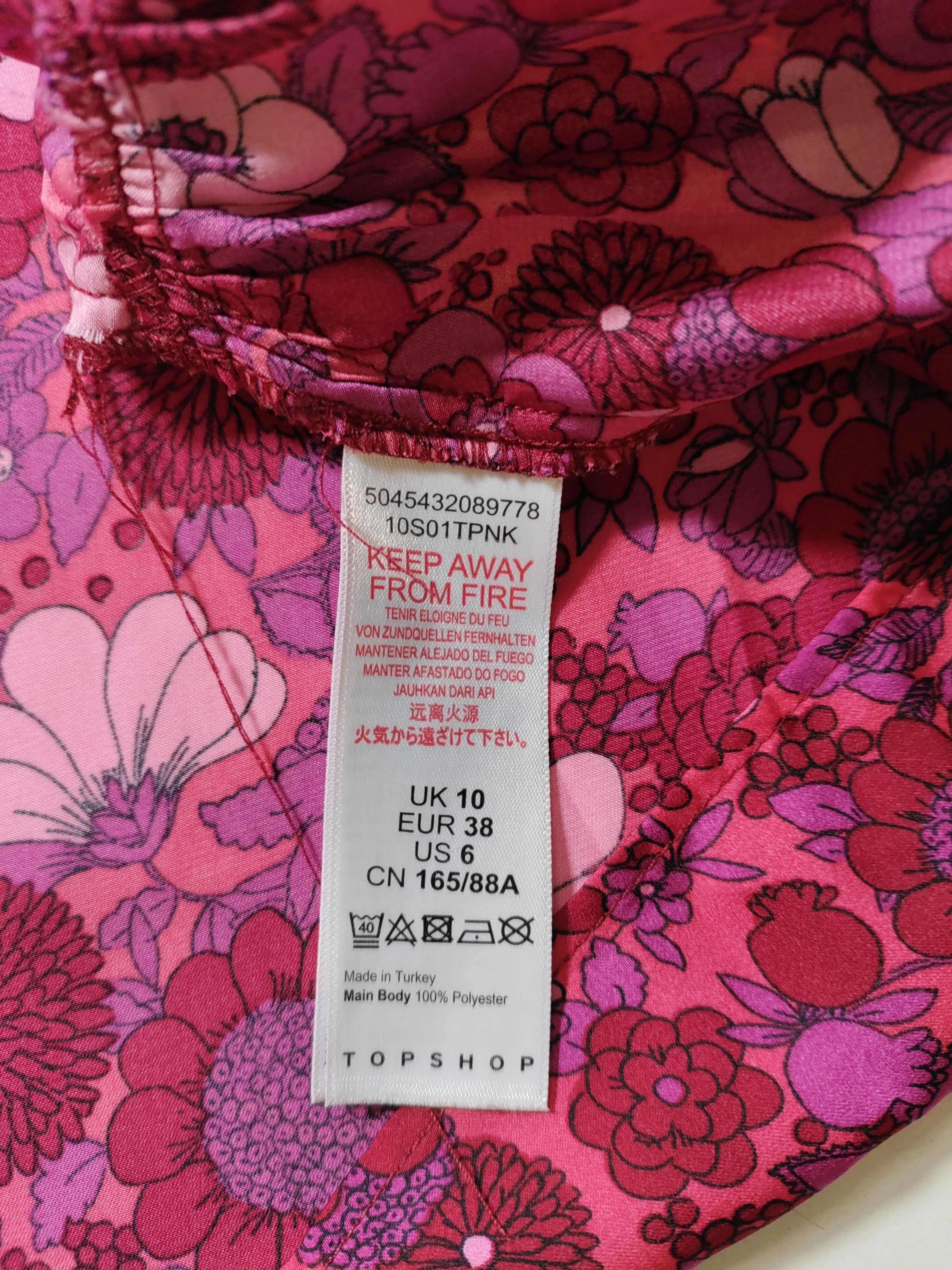 Topshop Shirt Midi Dress UK10 in Red - Image 6