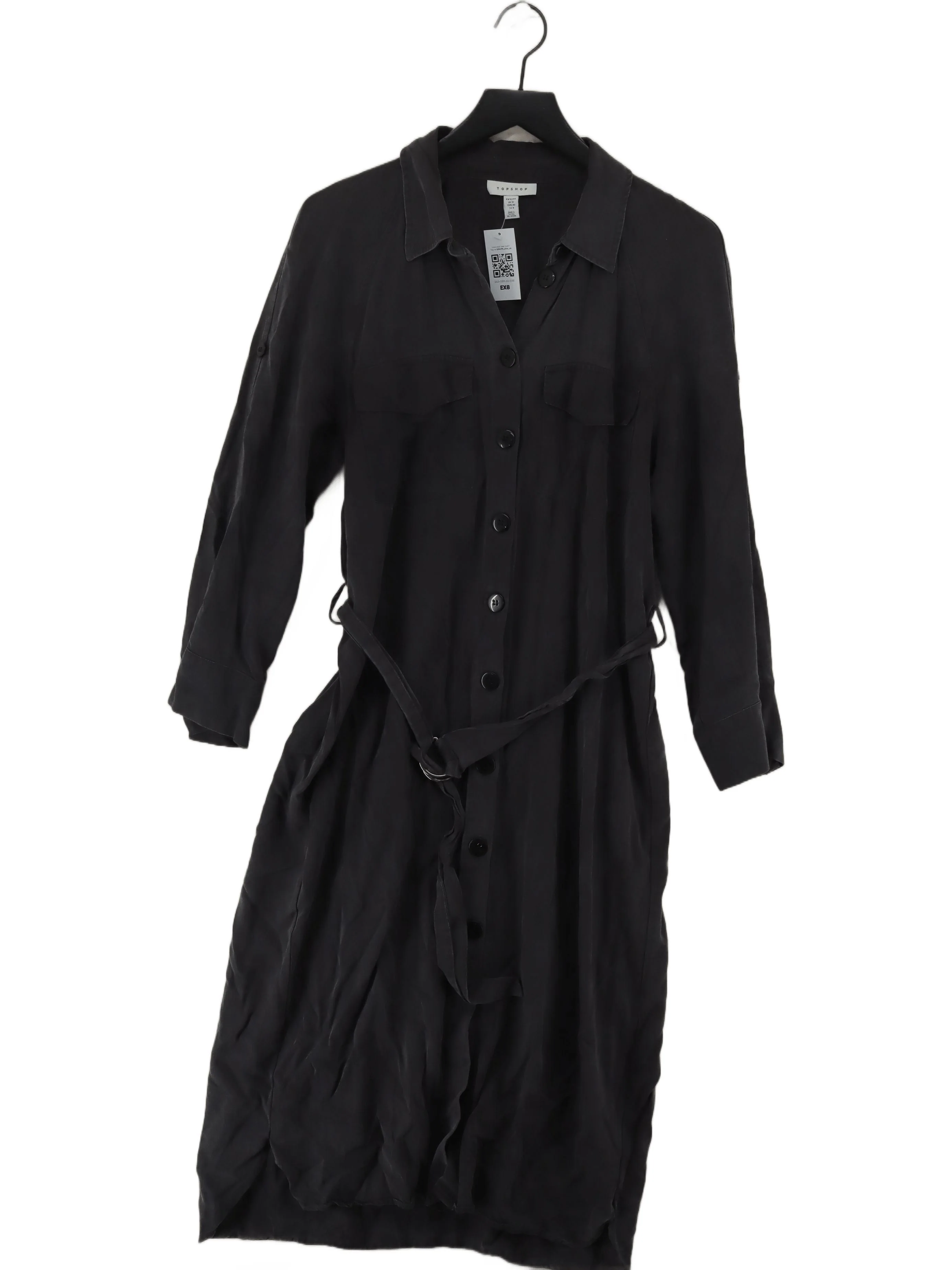 Topshop Shirt Midi Dress UK12 in Grey