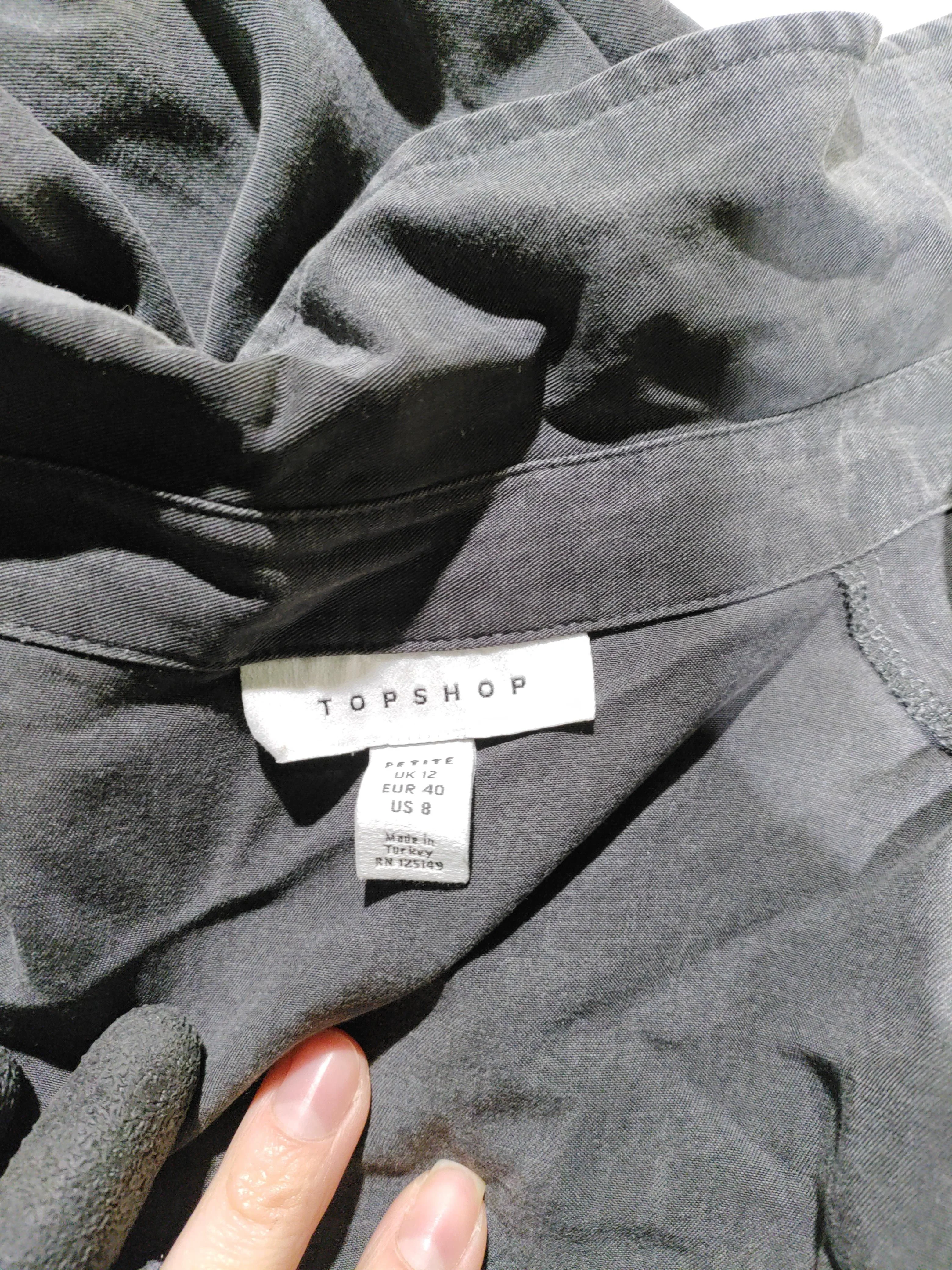 Topshop Shirt Midi Dress UK12 in Grey - Image 5