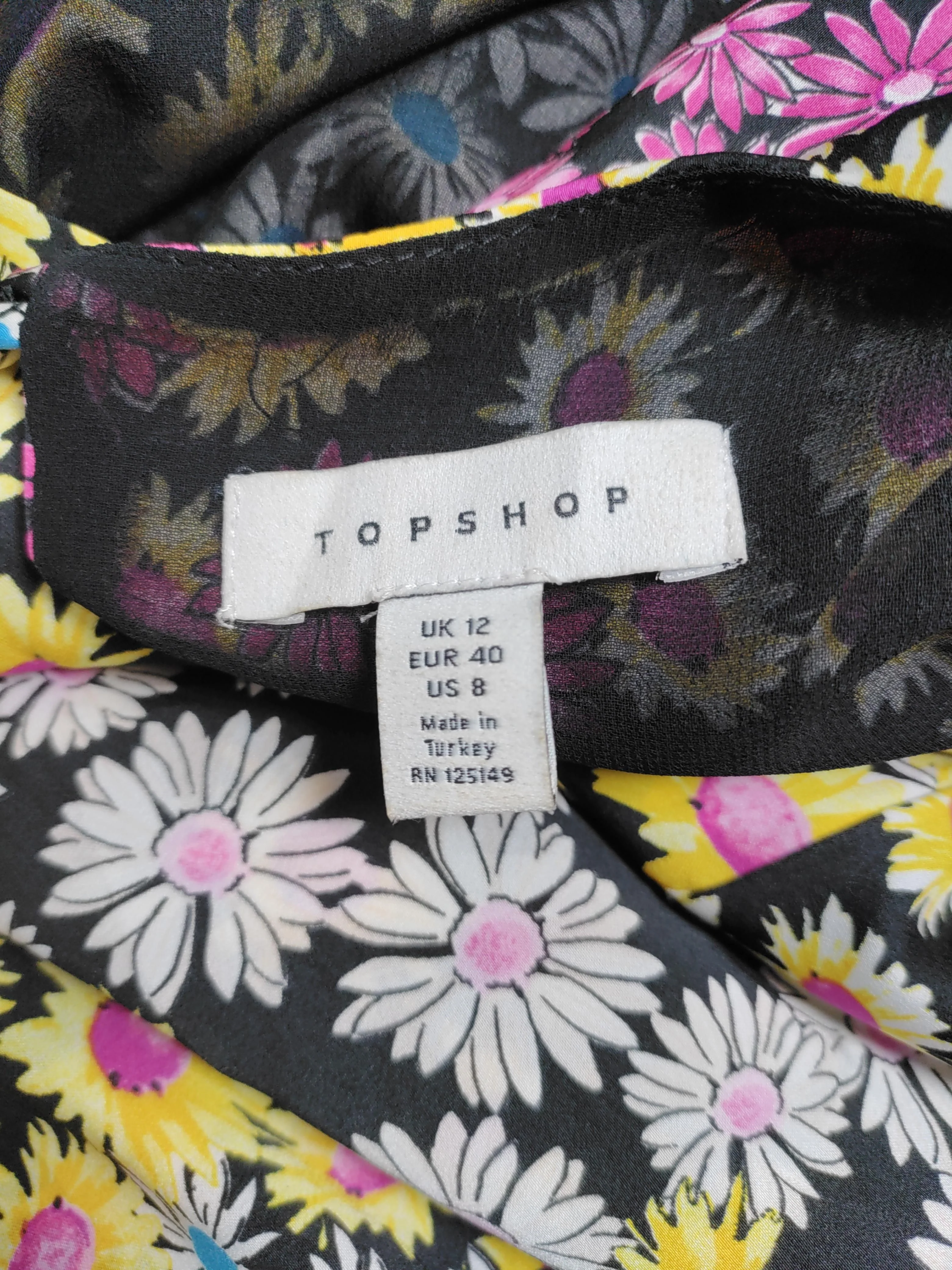 Topshop Shirt Midi Dress UK12 in Multi - Image 5