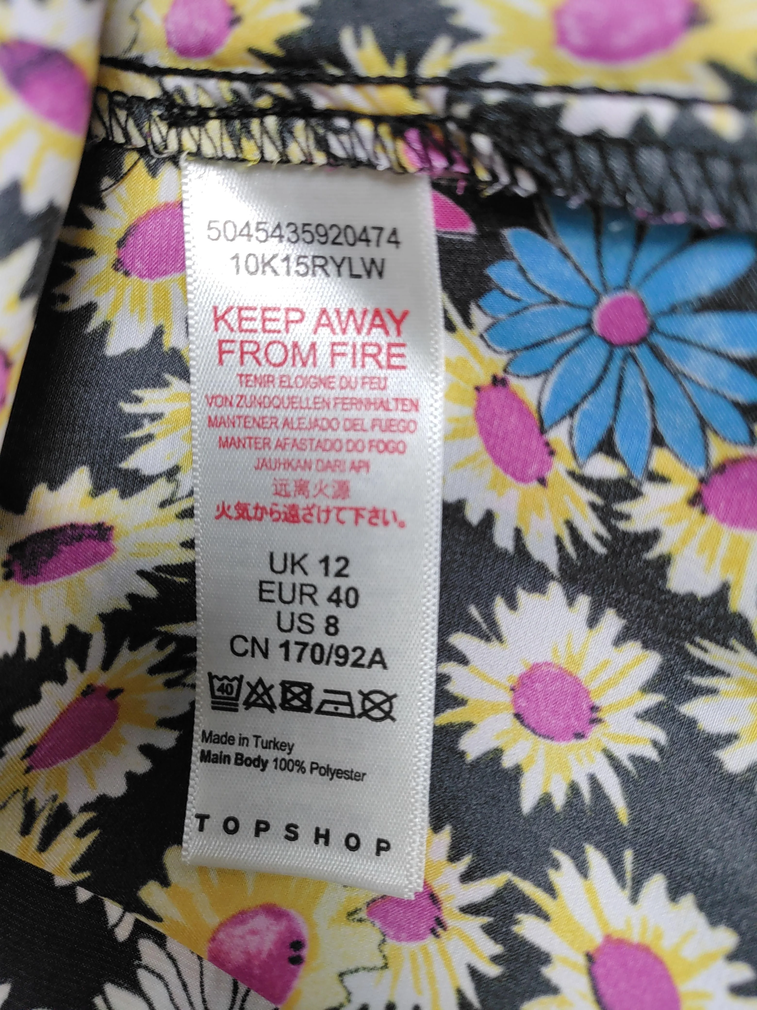 Topshop Shirt Midi Dress UK12 in Multi - Image 6