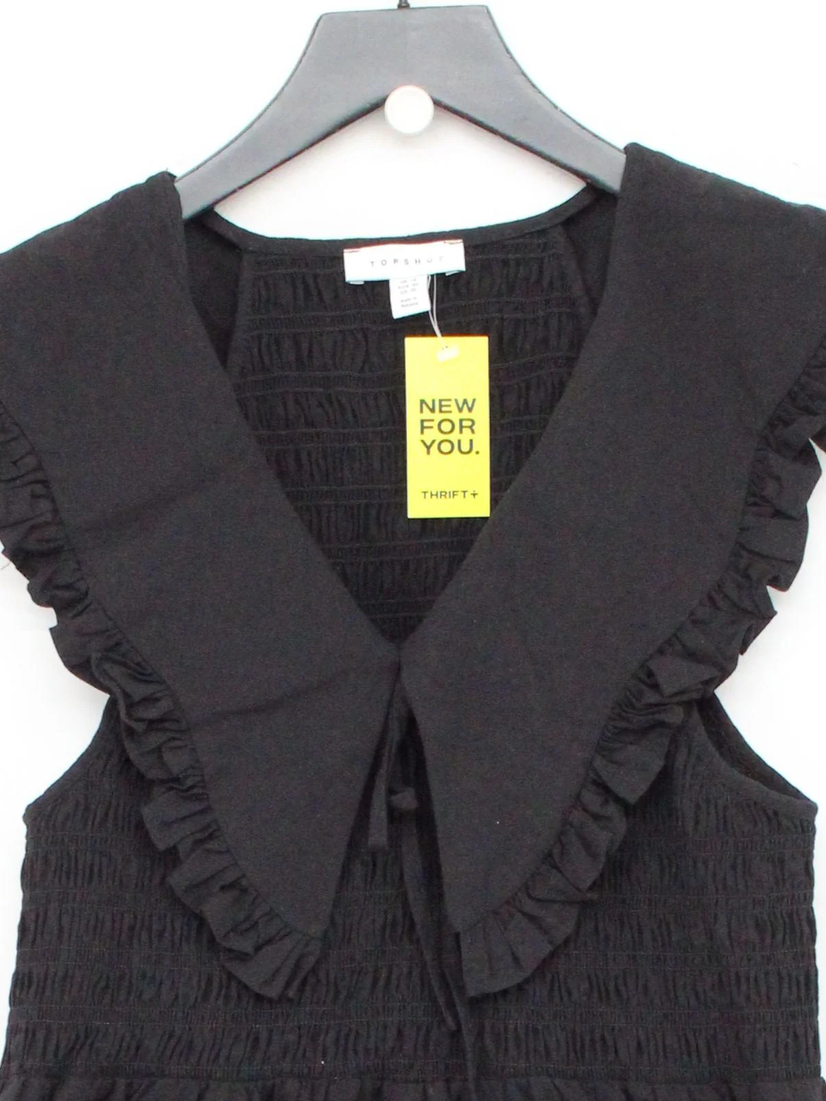 Topshop Shirt Midi Dress UK14 in Black - Image 3