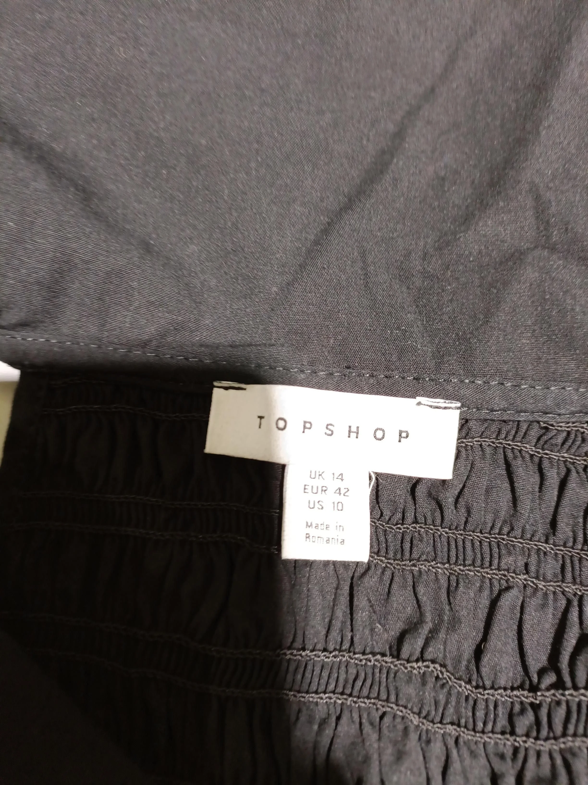 Topshop Shirt Midi Dress UK14 in Black - Image 6