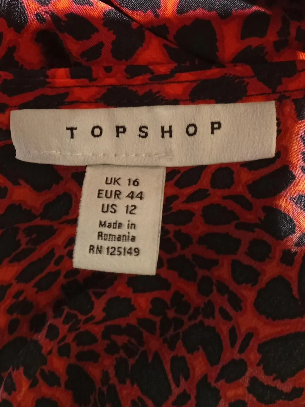 Topshop Shirt Midi Dress UK16 in Red - Image 5