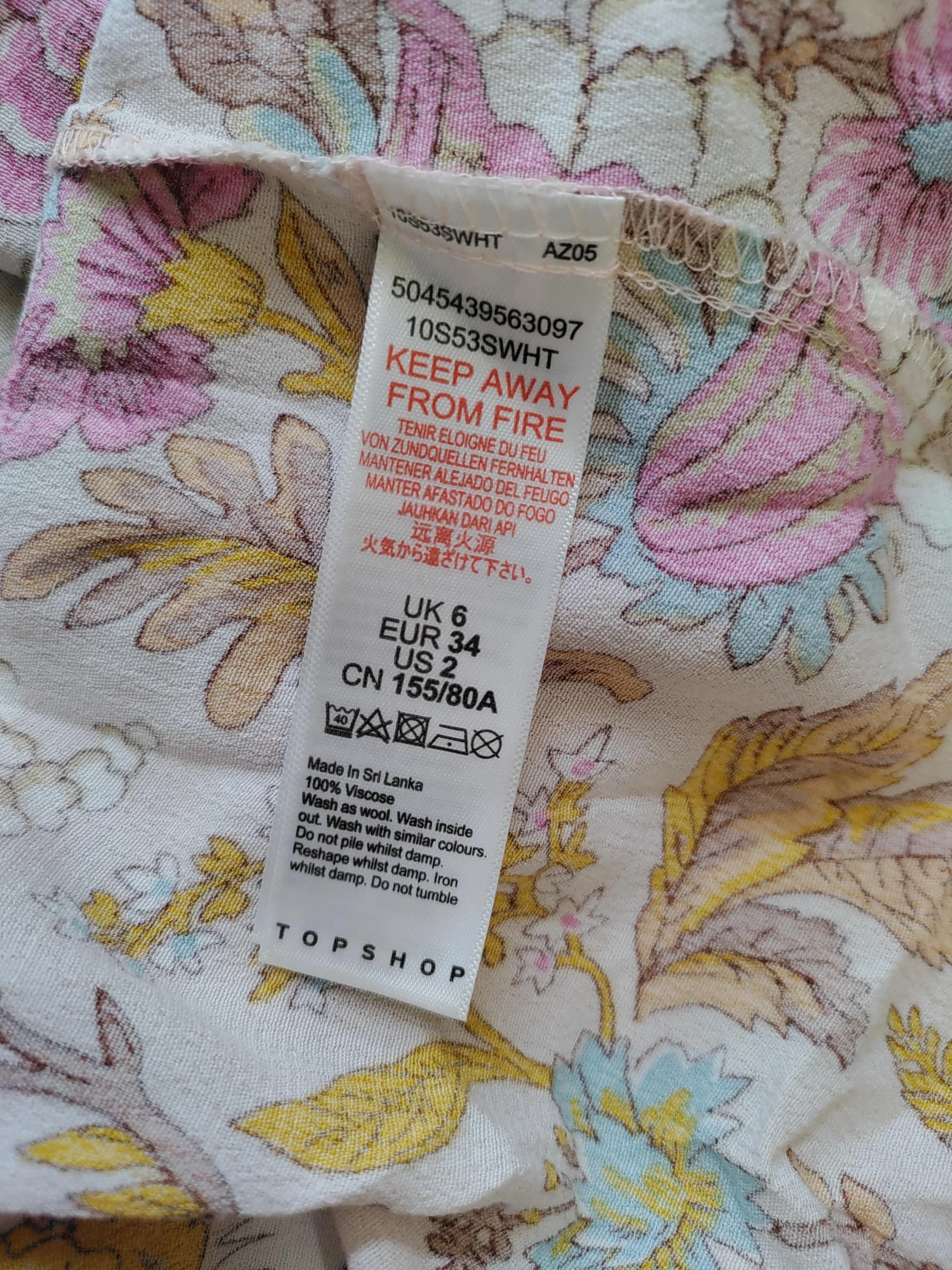 Topshop Shirt Midi Dress UK6 in Multi - Image 6