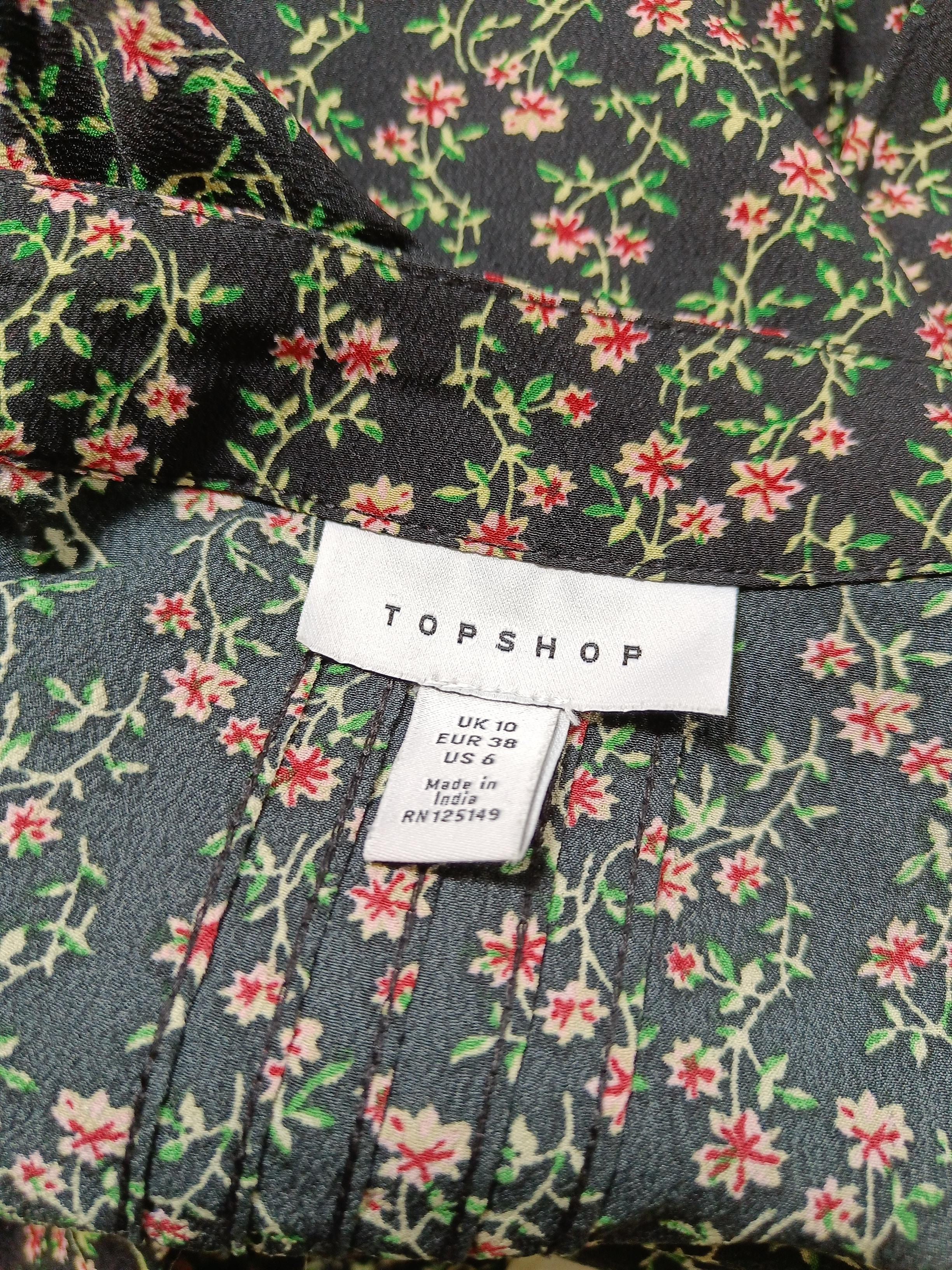 Topshop Shirt Mini Dress UK10 in Black - Image 5