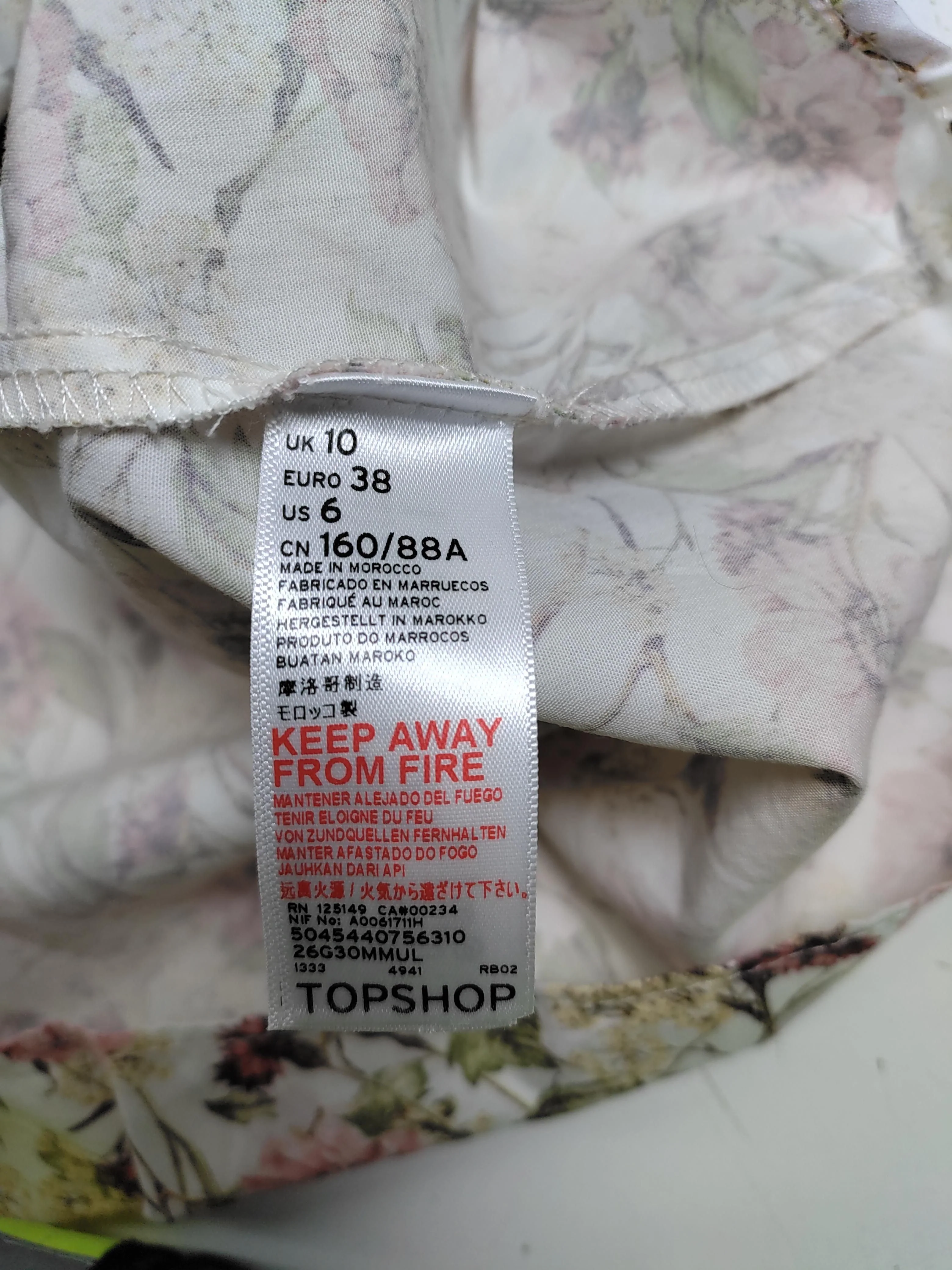 Topshop Shirt Mini Dress UK10 in White - Image 6