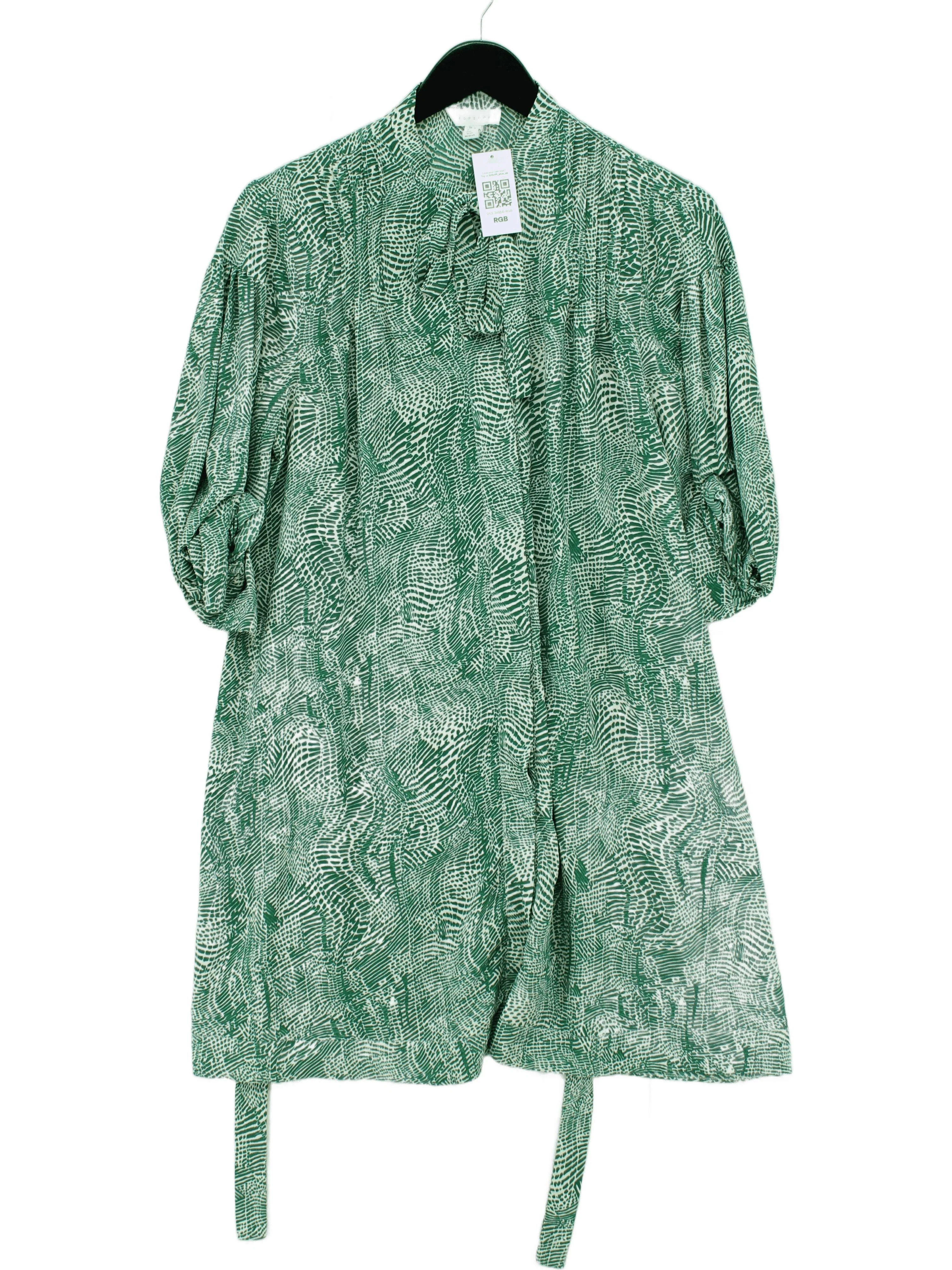 Topshop Shirt Mini Dress UK12 in Green