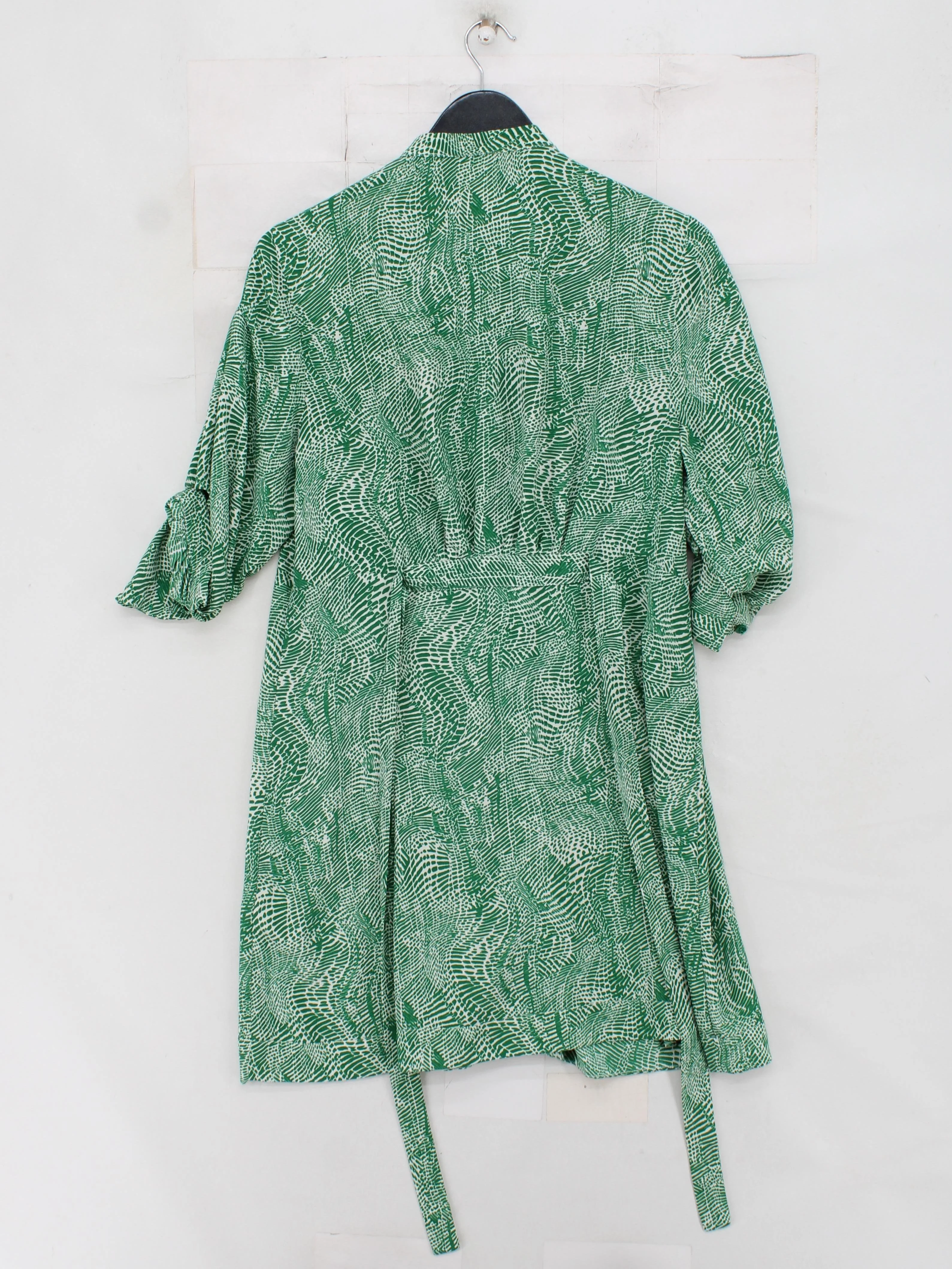 Topshop Shirt Mini Dress UK12 in Green - Image 2