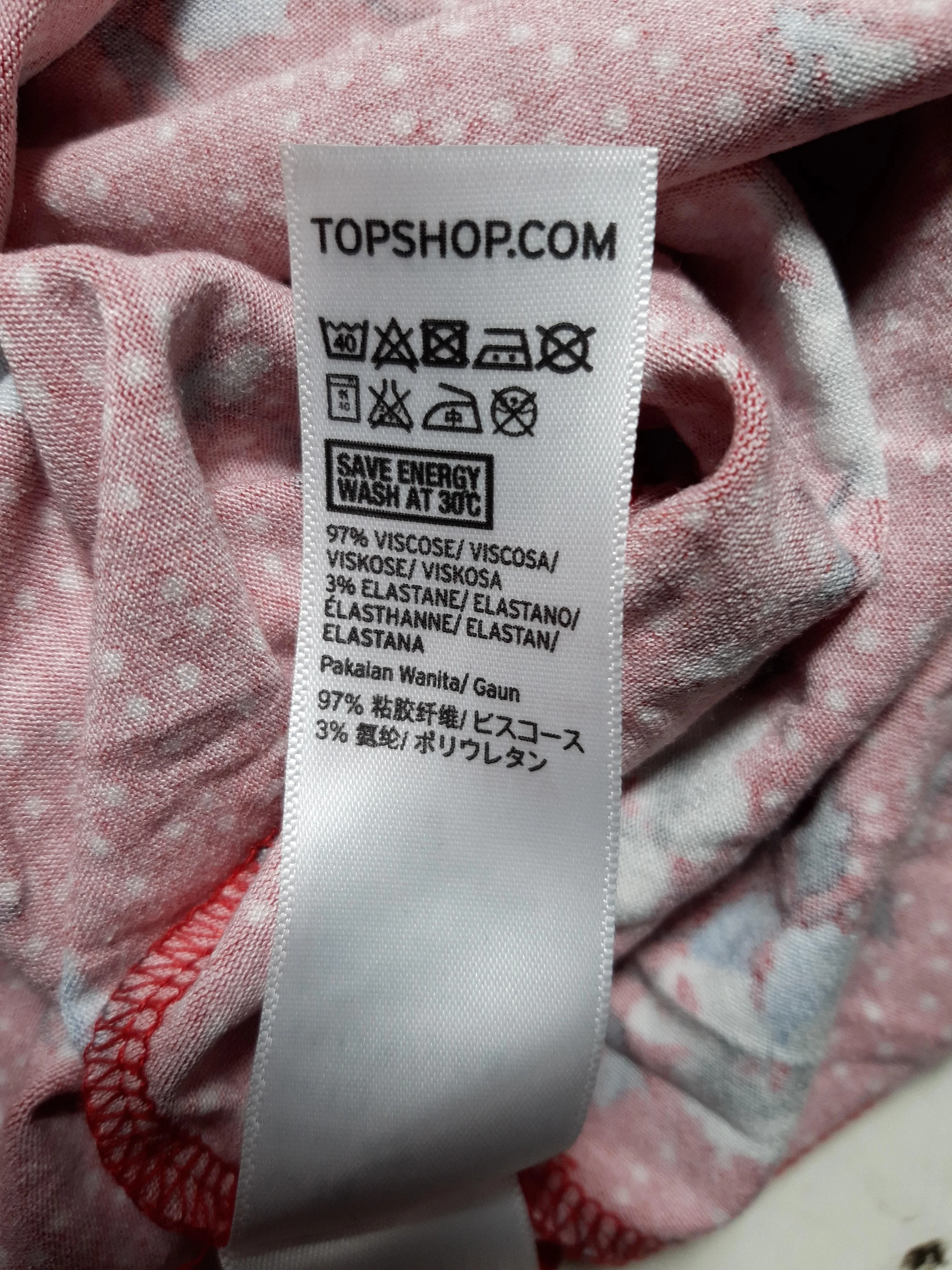 Topshop Shirt Mini Dress UK14 in Red - Image 6