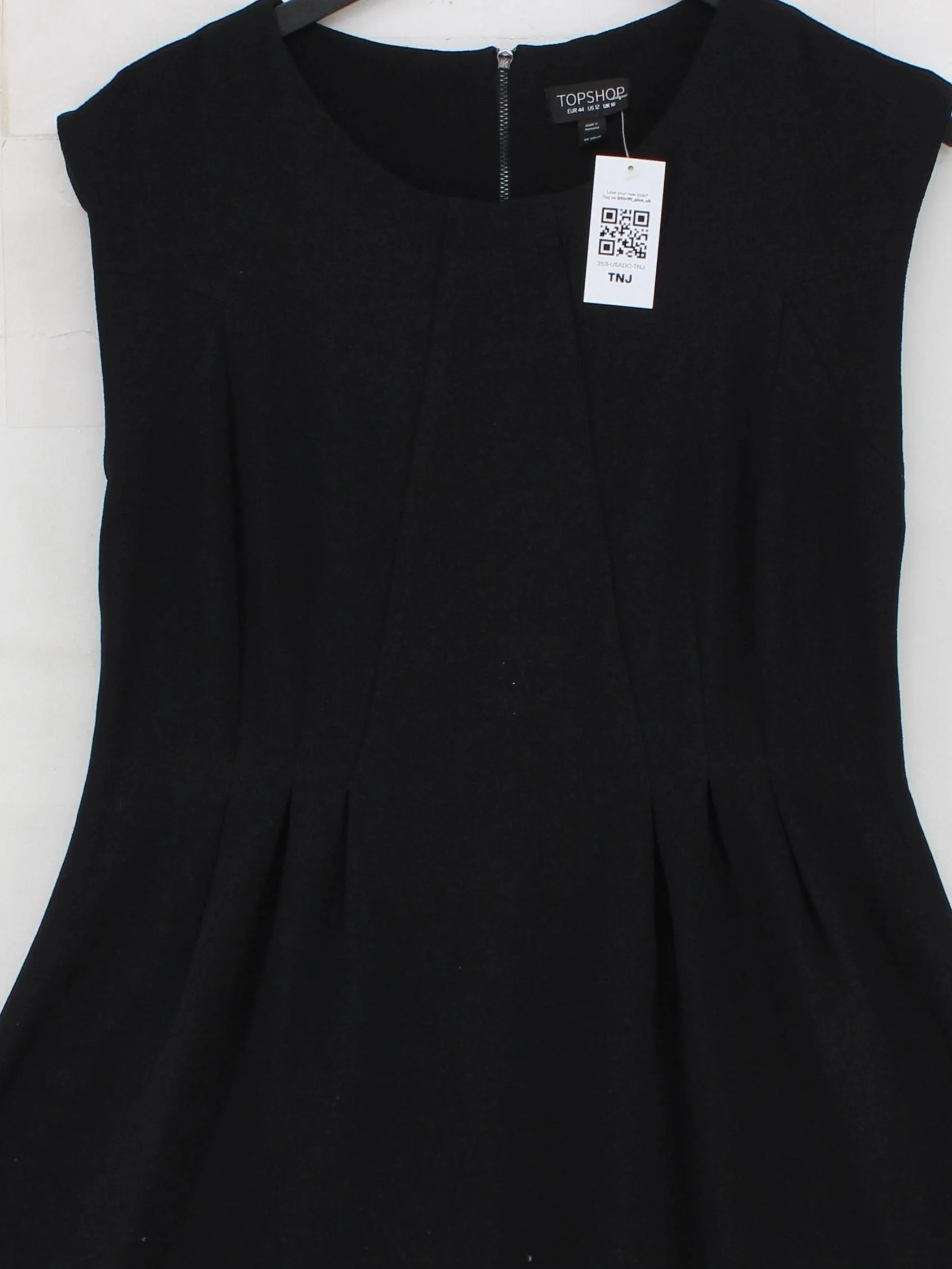 Topshop Skater Mini Dress in Black - Image 3