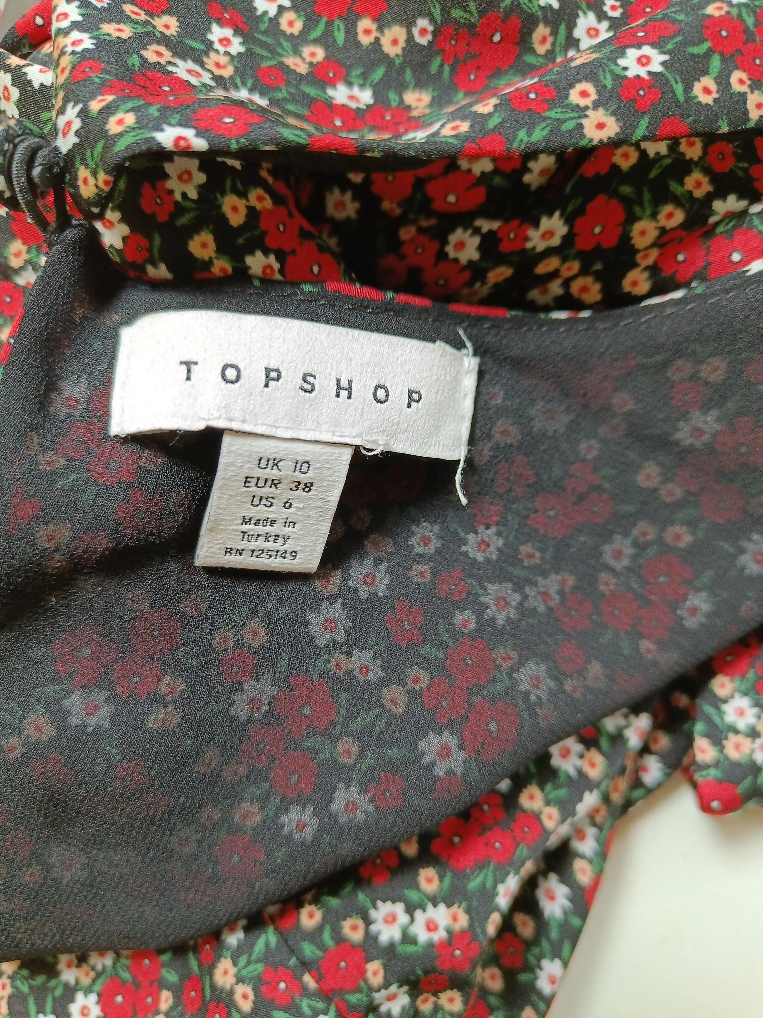 Topshop Skater Mini Dress UK10 in Multi - Image 5