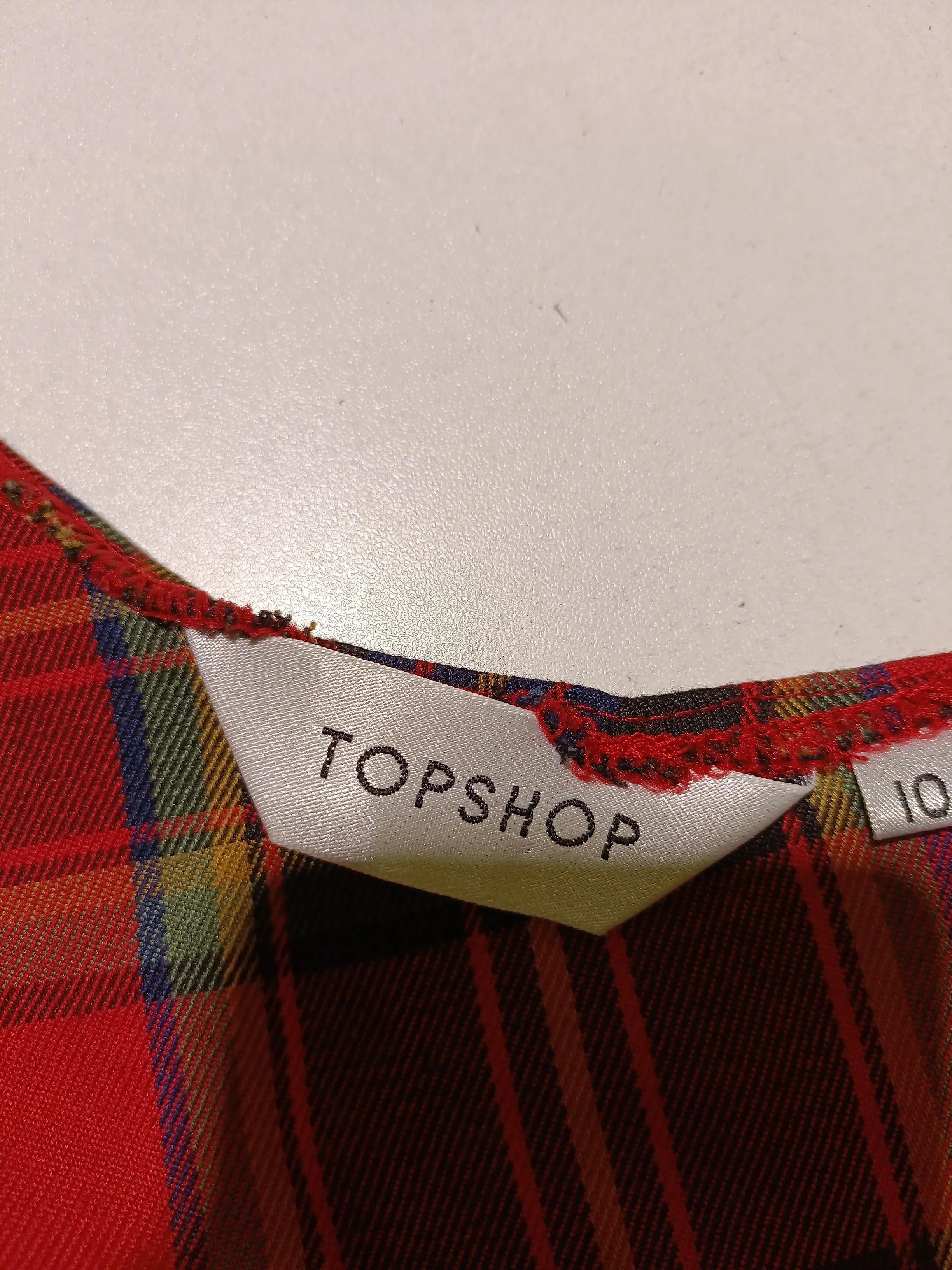 Topshop Skater Mini Dress UK10 in Red - Image 5