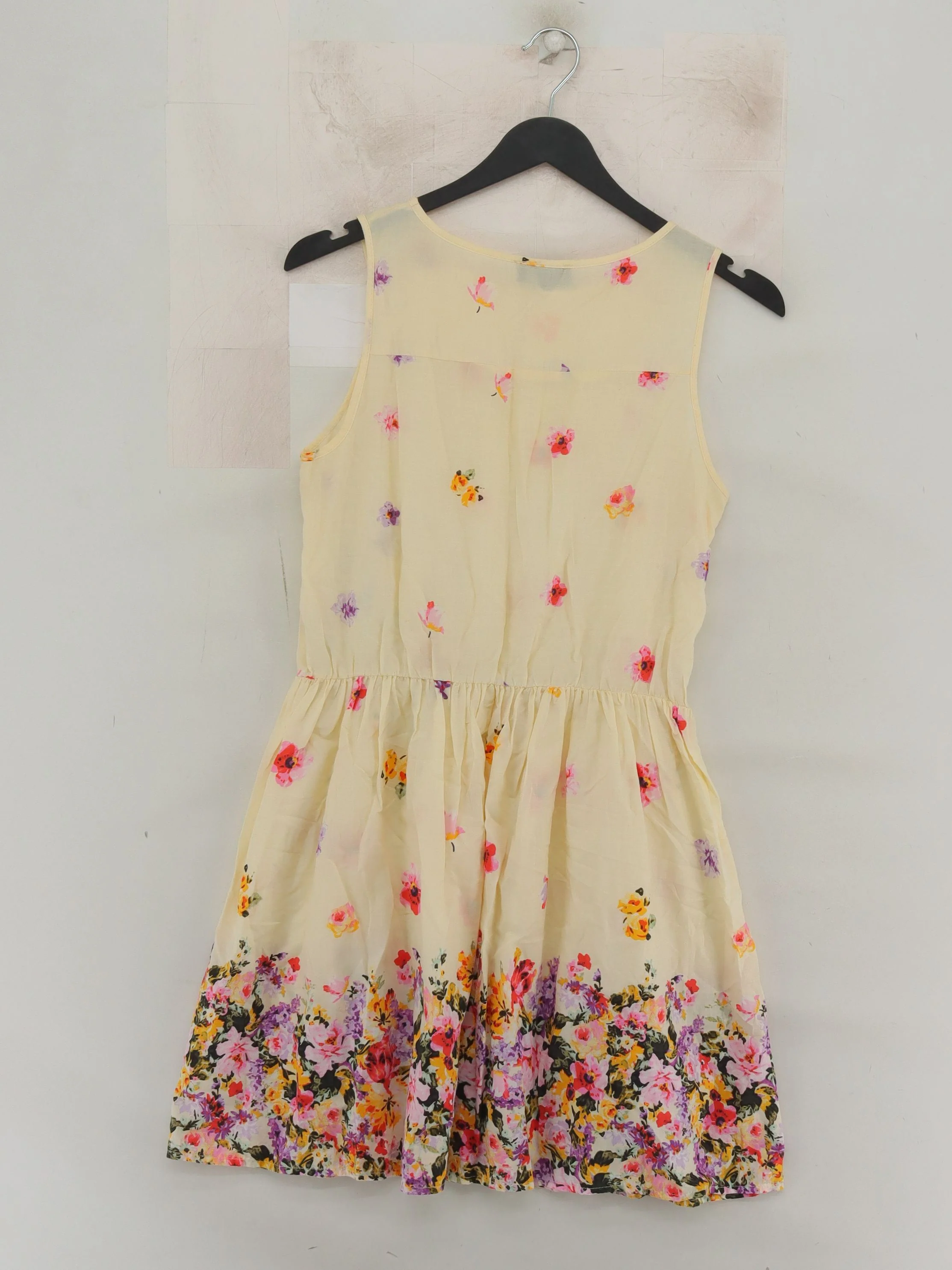 Topshop Skater Mini Dress UK10 in Yellow - Image 2