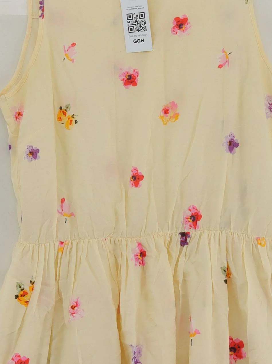 Topshop Skater Mini Dress UK10 in Yellow - Image 3