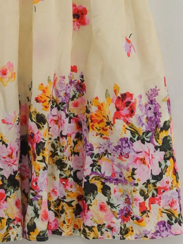 Topshop Skater Mini Dress UK10 in Yellow - Image 4
